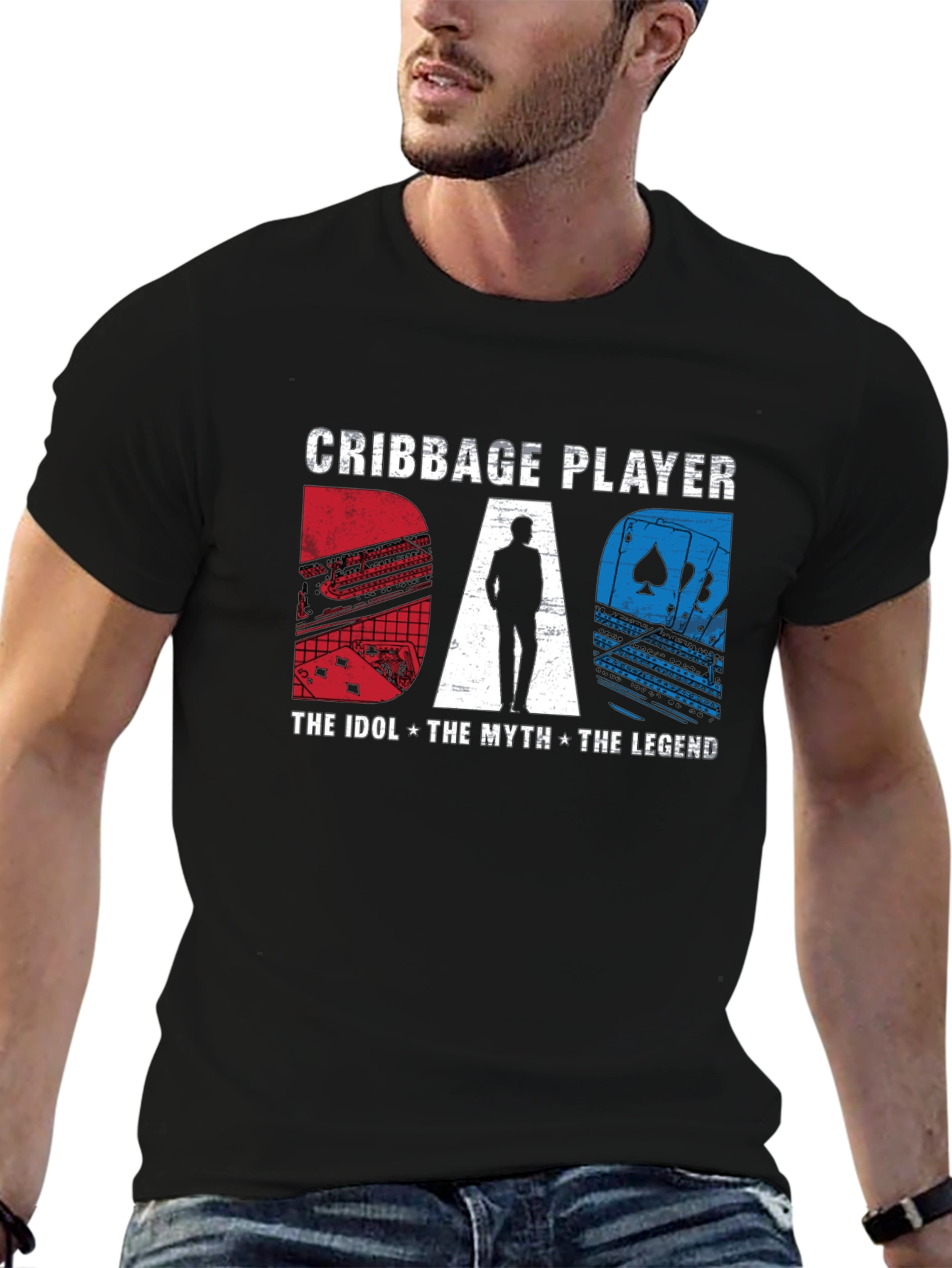 Cribbage Player Dad: The Idol Myth Legend T-Shirt