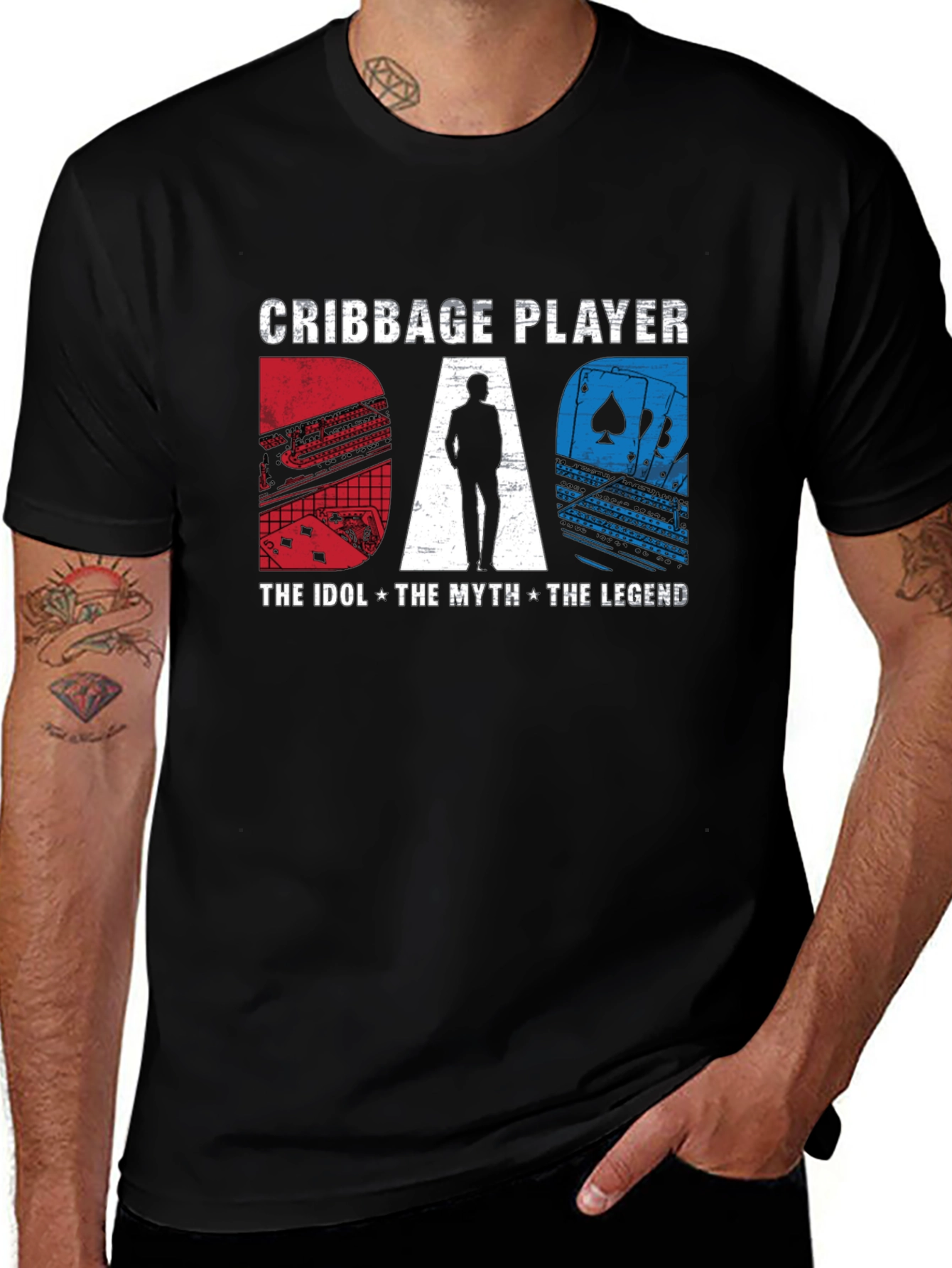 Cribbage Player Dad: The Idol Myth Legend T-Shirt
