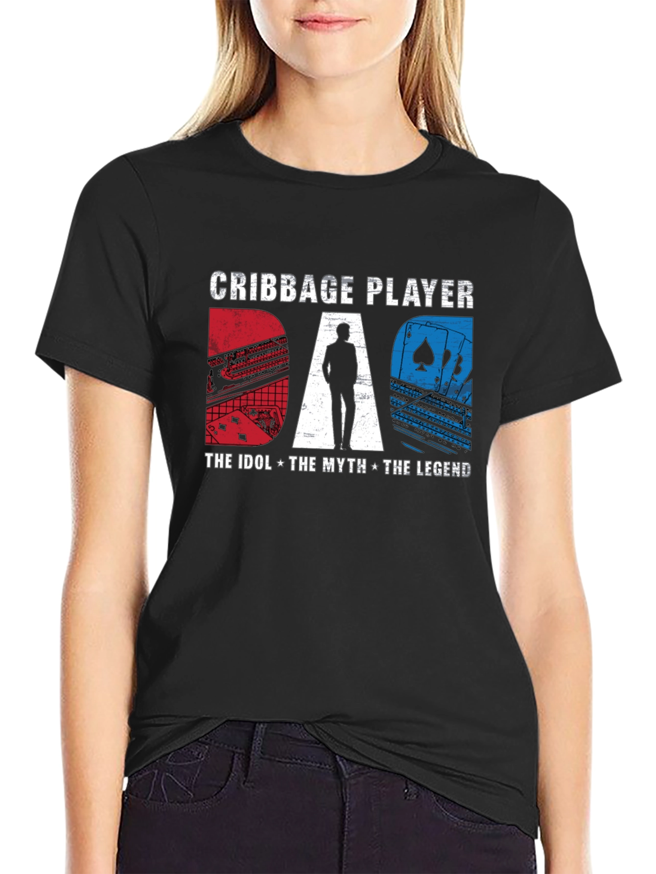 Cribbage Player Dad: The Idol Myth Legend T-Shirt