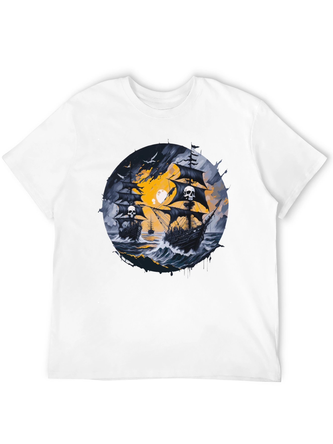 Skull Pirate Ship T-Shirt