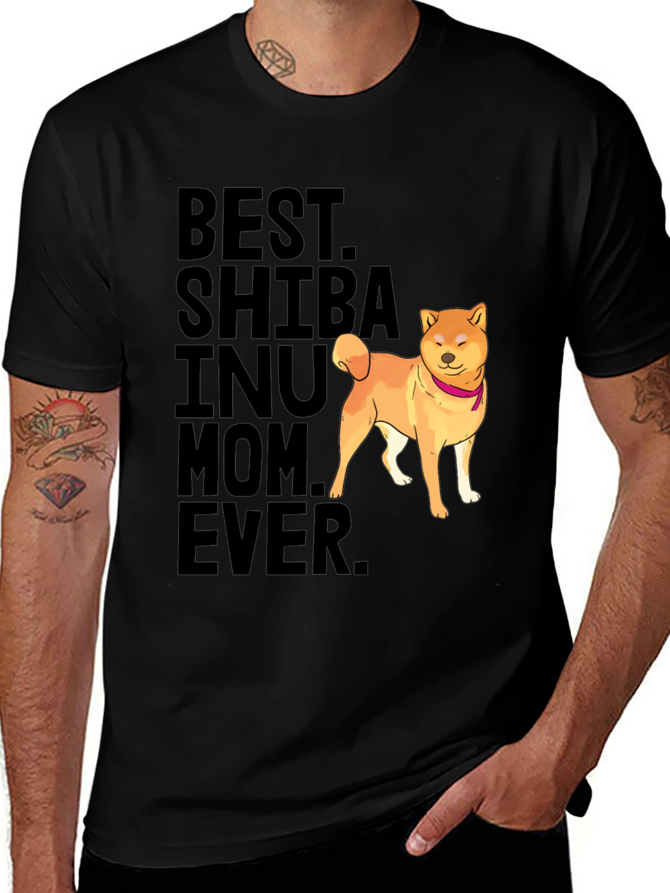 Best Shiba Inu Mom Ever Black T-Shirt
