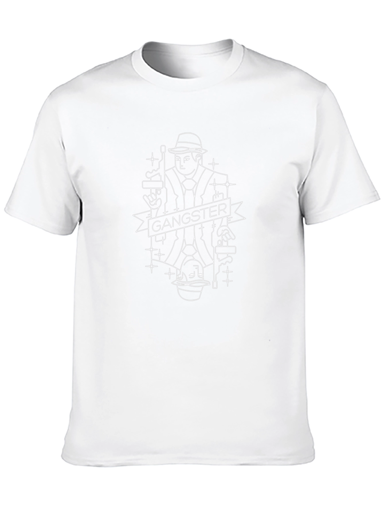 Gangster Graphic Print Black T-Shirt