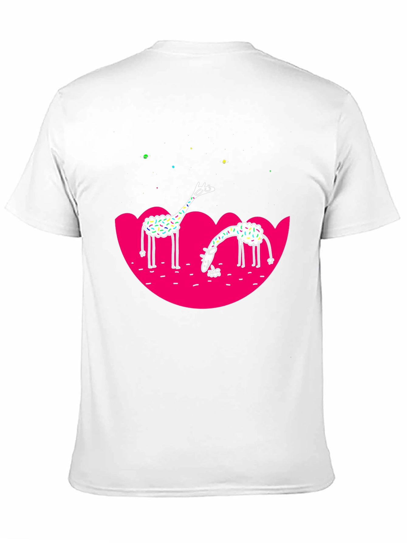 Giraffe Graphic Tee - Black Cotton T-Shirt