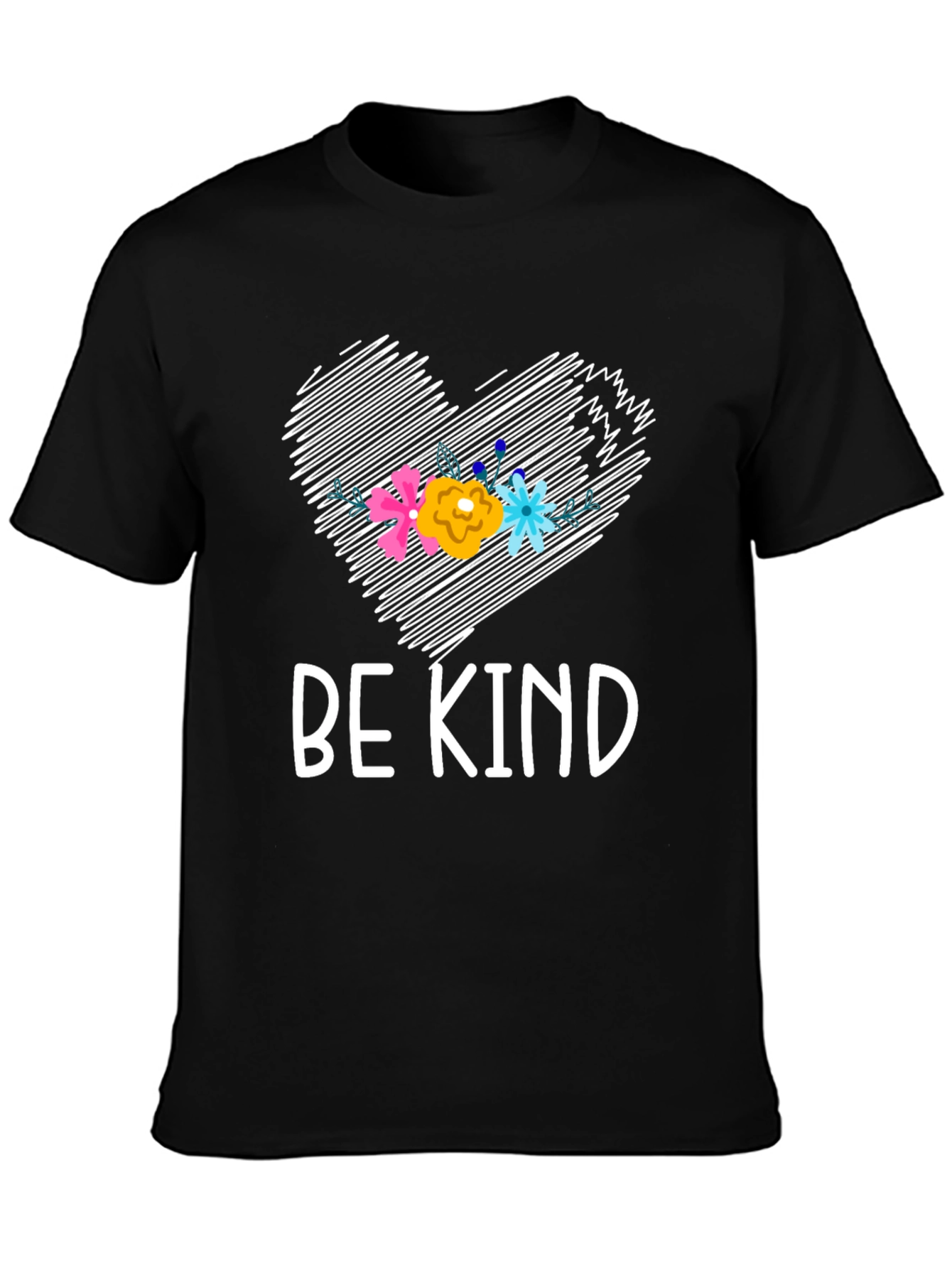 Be Kind Floral Heart Graphic Tee