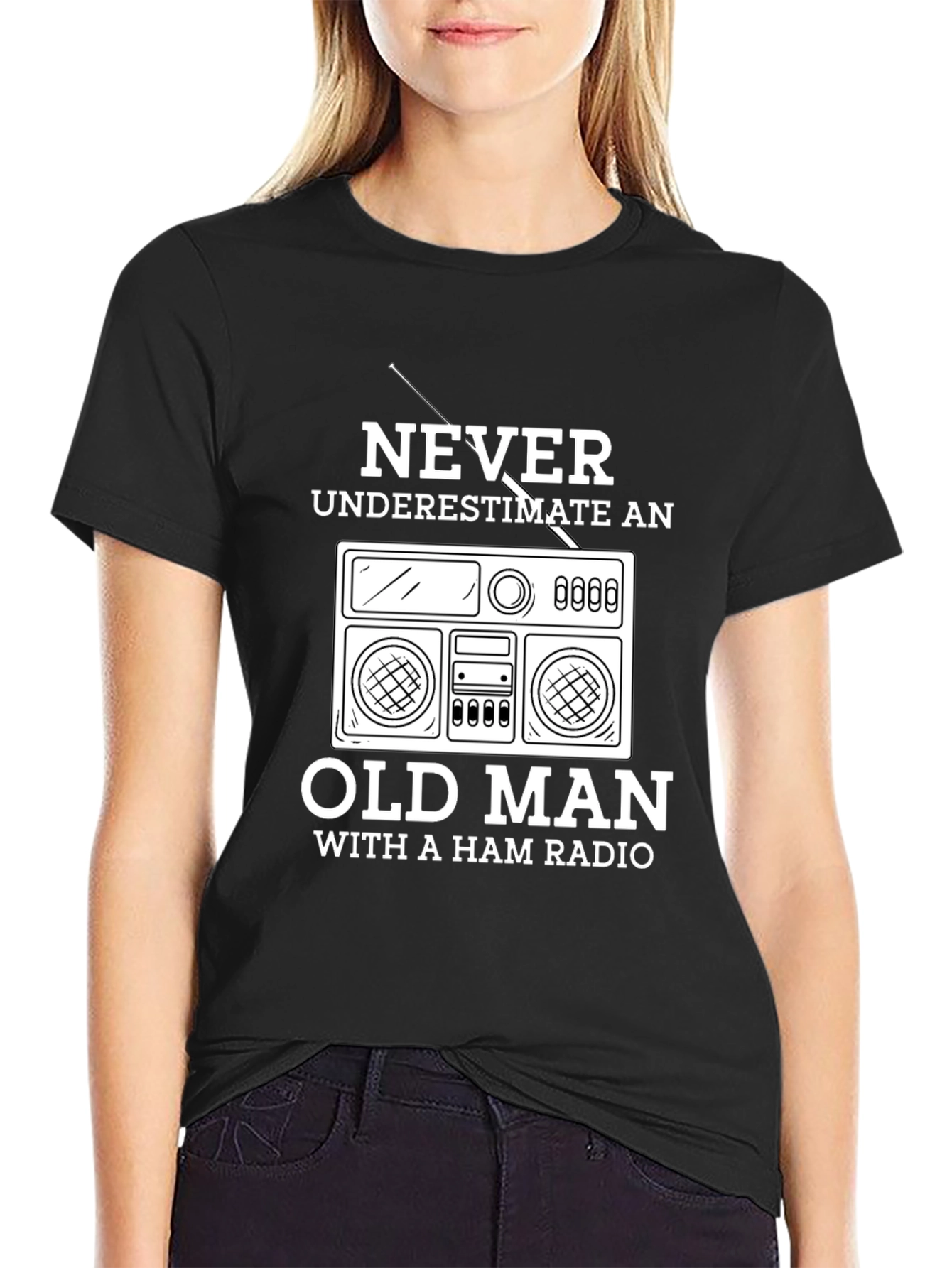 Ham Radio Old Man T-Shirt - Never Underestimate