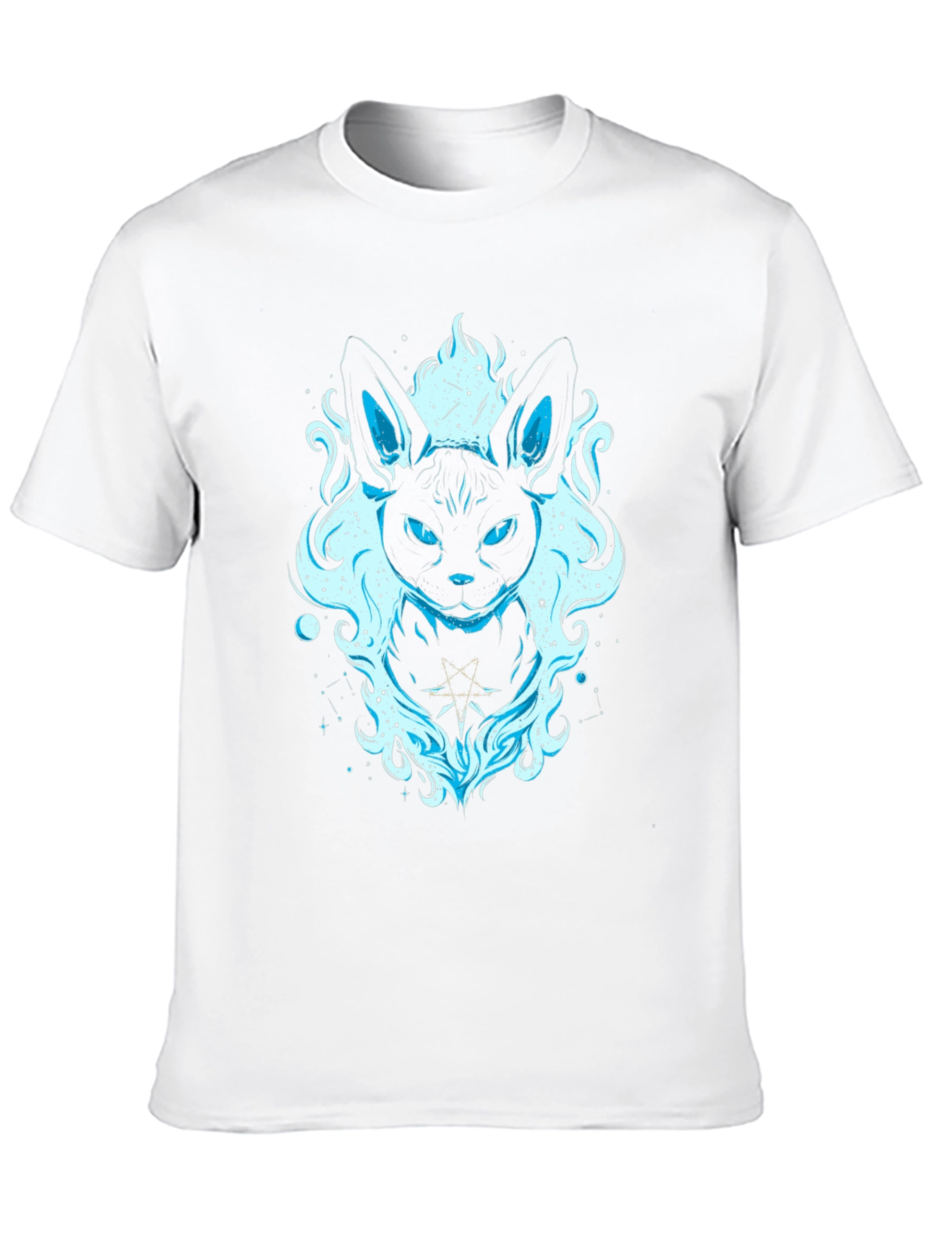 Mystic Cat Graphic Tee - Black