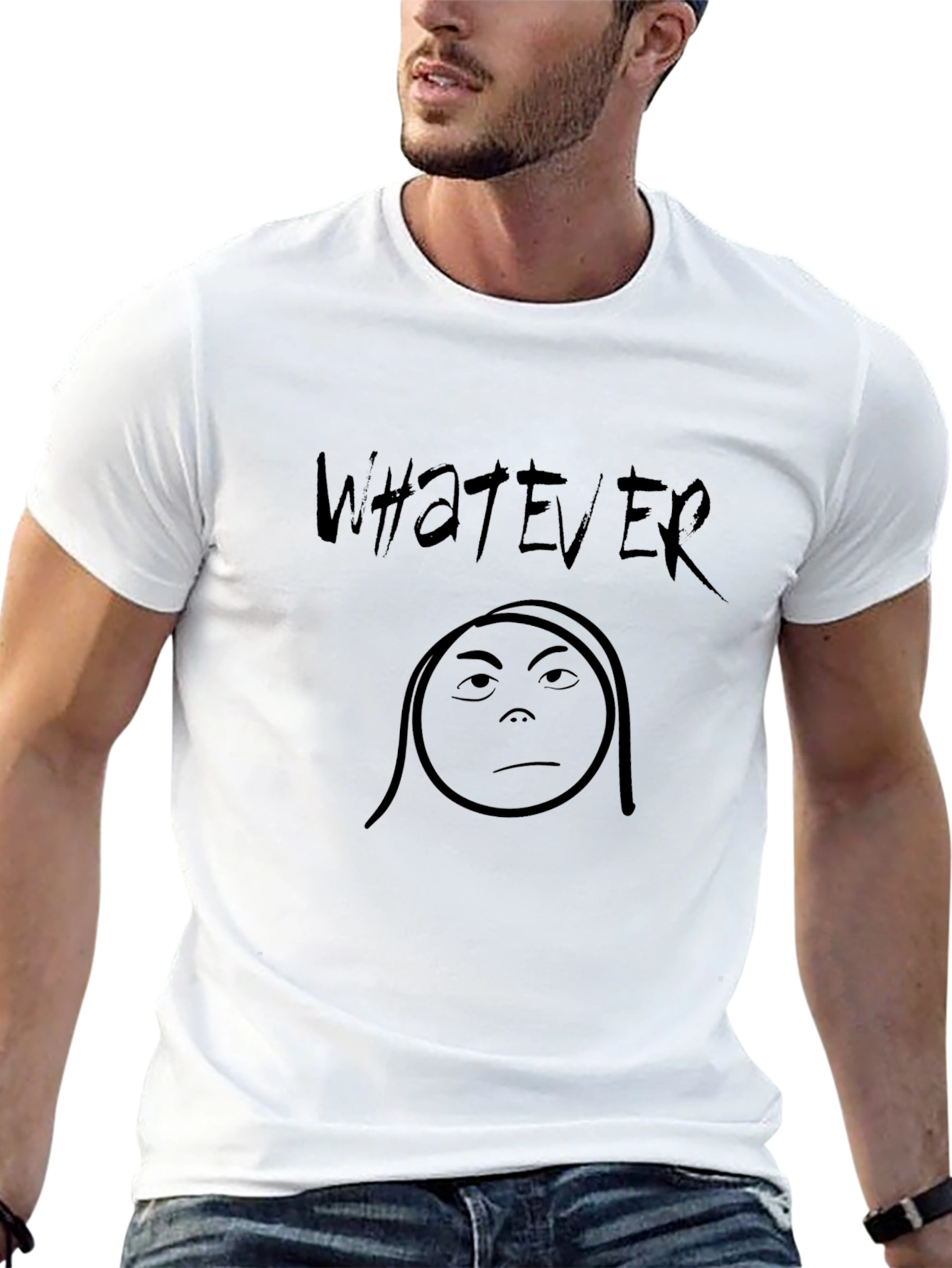 Whatever Graphic Print Crew Neck T-Shirt