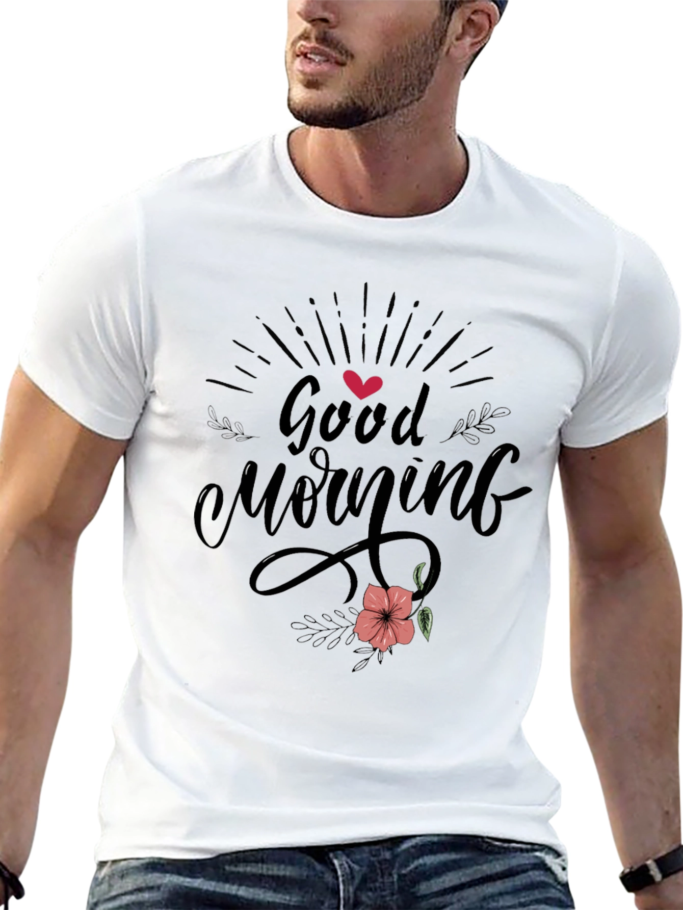 Good Morning Black Graphic Tee