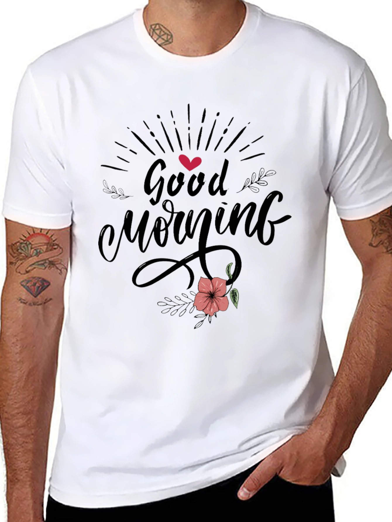 Good Morning Black Graphic Tee