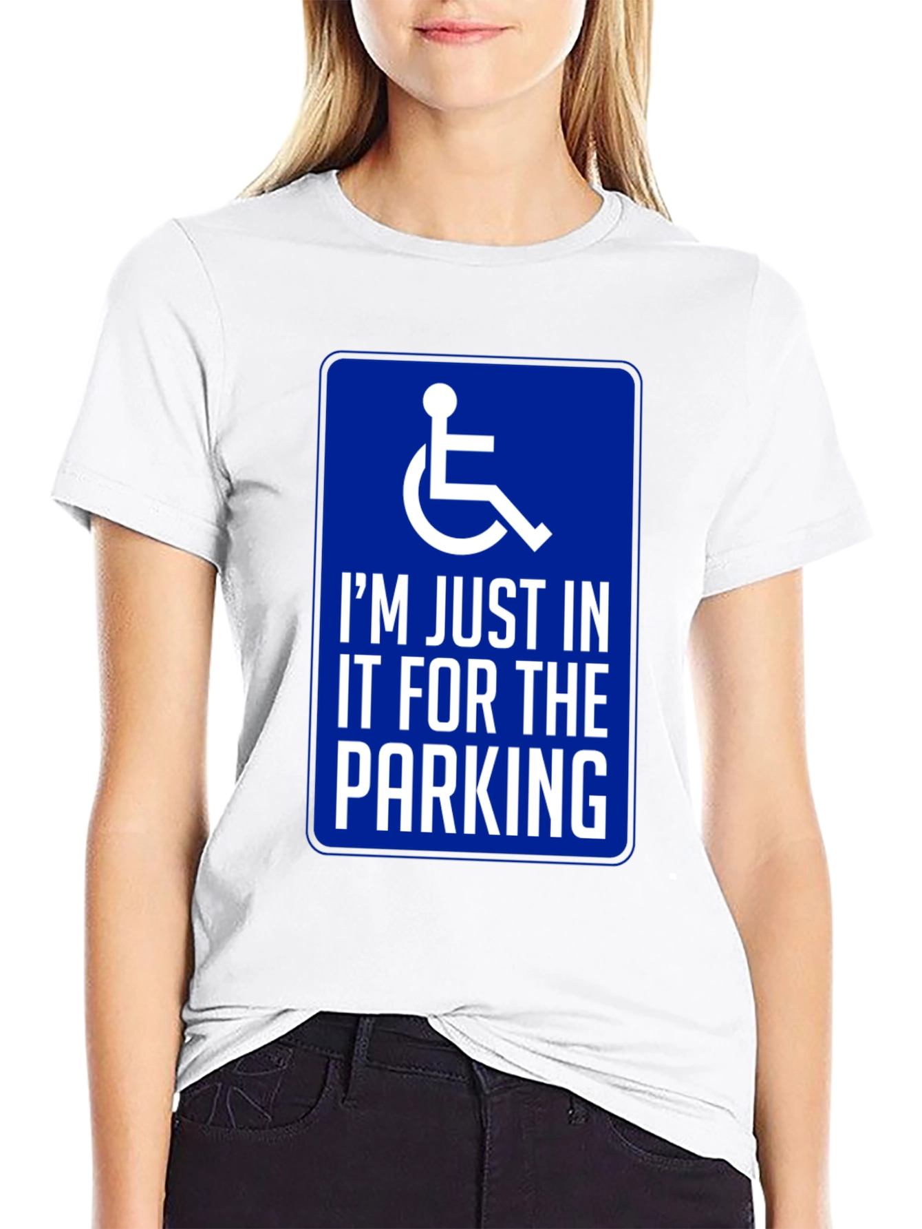 Handicap Parking Humor Graphic T-Shirt