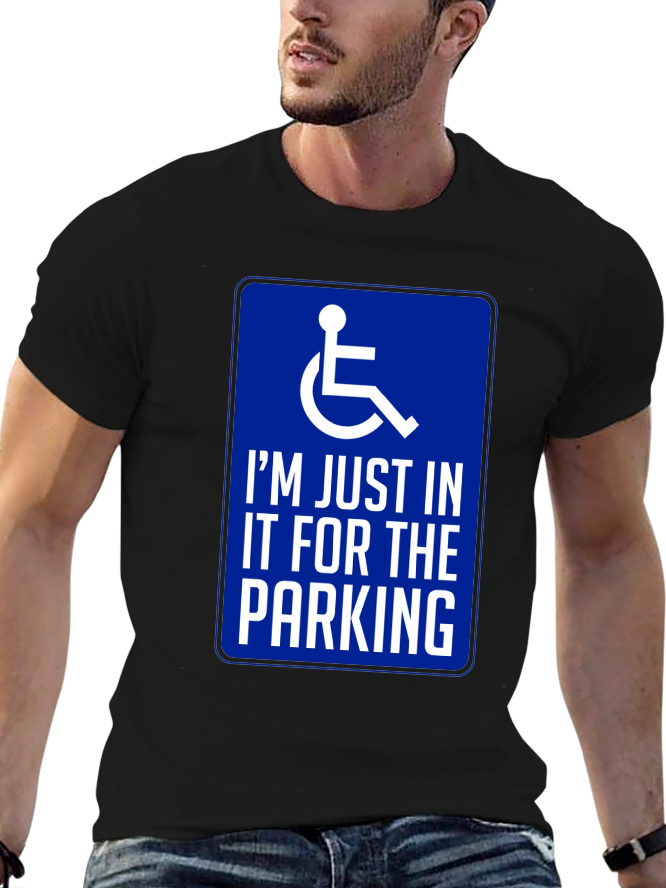 Handicap Parking Humor Graphic T-Shirt