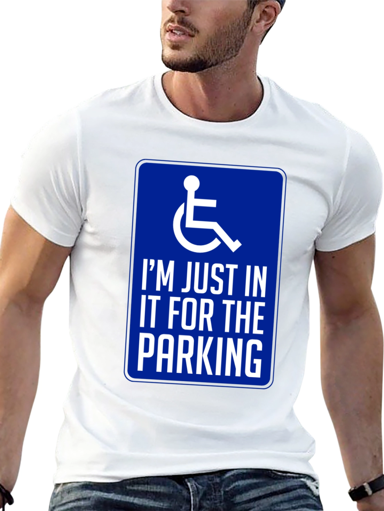 Handicap Parking Humor Graphic T-Shirt
