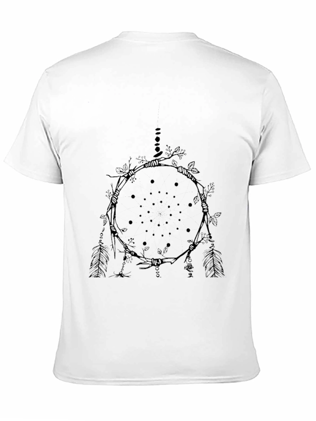 Black T-Shirt with Dreamcatcher Graphic