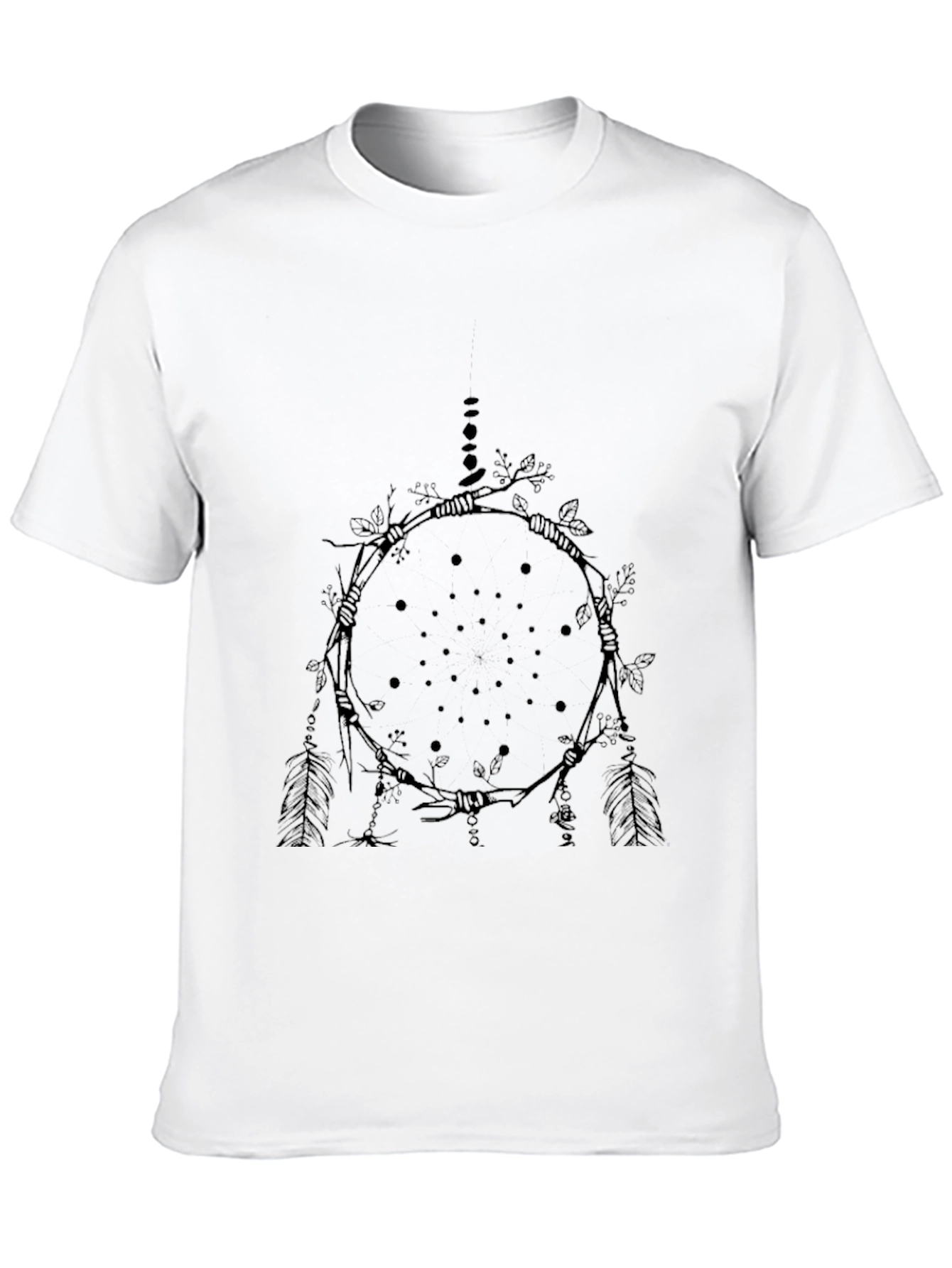 Black T-Shirt with Dreamcatcher Graphic