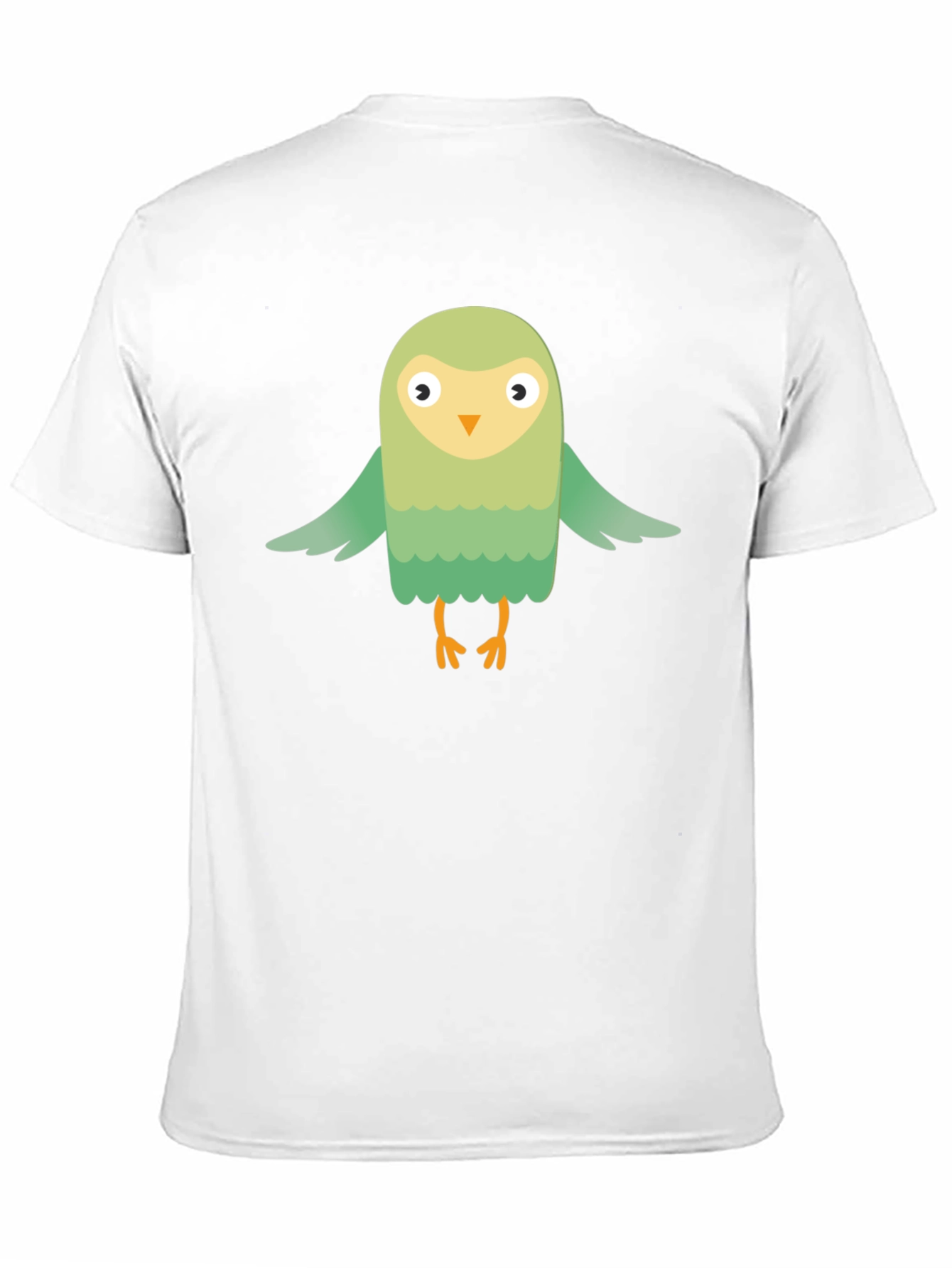 Cute Cartoon Bird Graphic Tee - Black