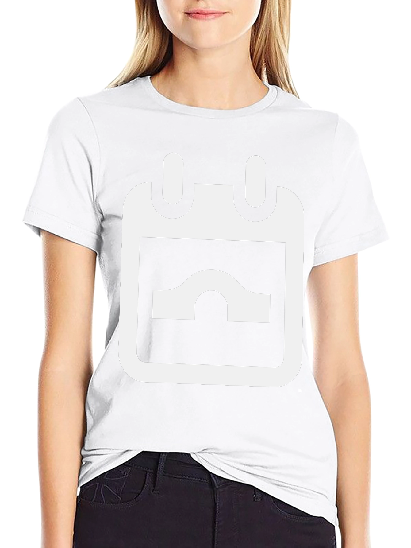 Black T-Shirt with White Calendar Graphic