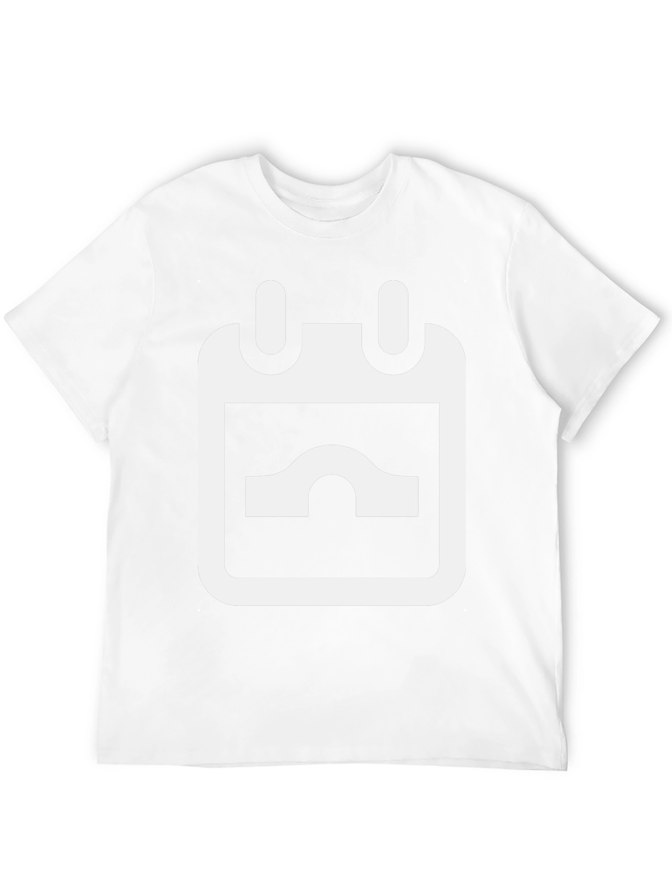 Black T-Shirt with White Calendar Graphic