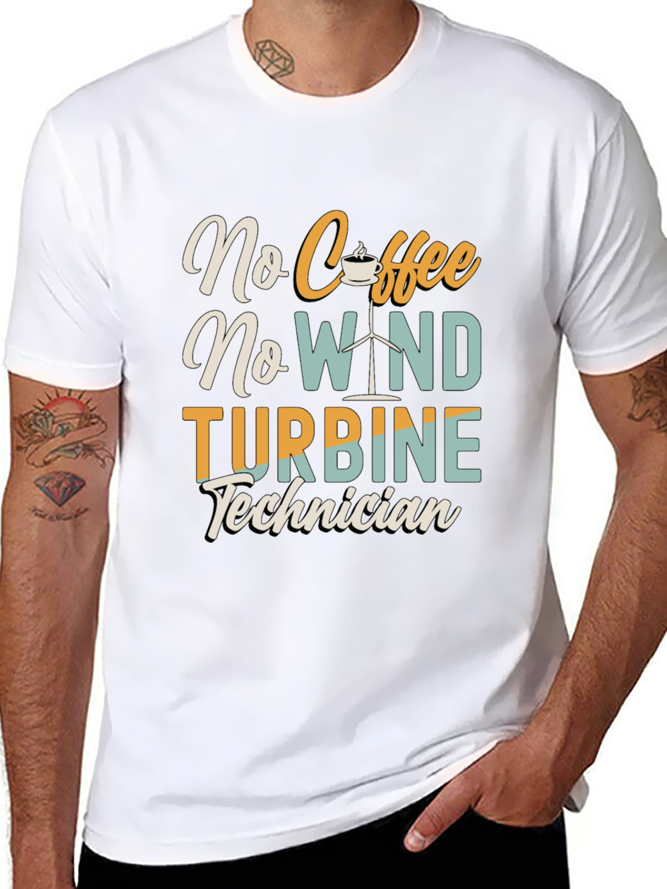 No Coffee No Wind Turbine Technician T-Shirt