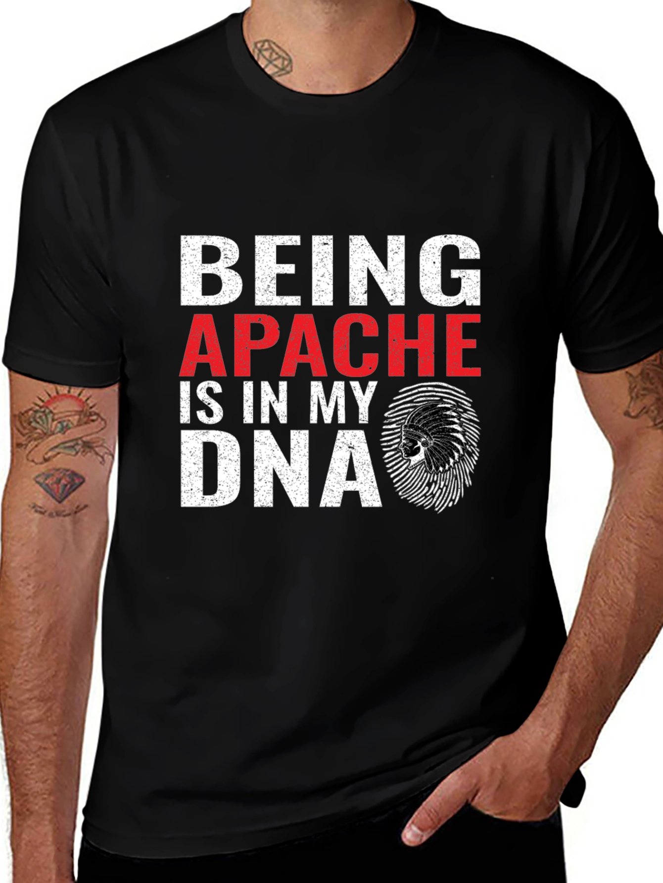 Being Apache DNA T-Shirt - Native American Pride Tee