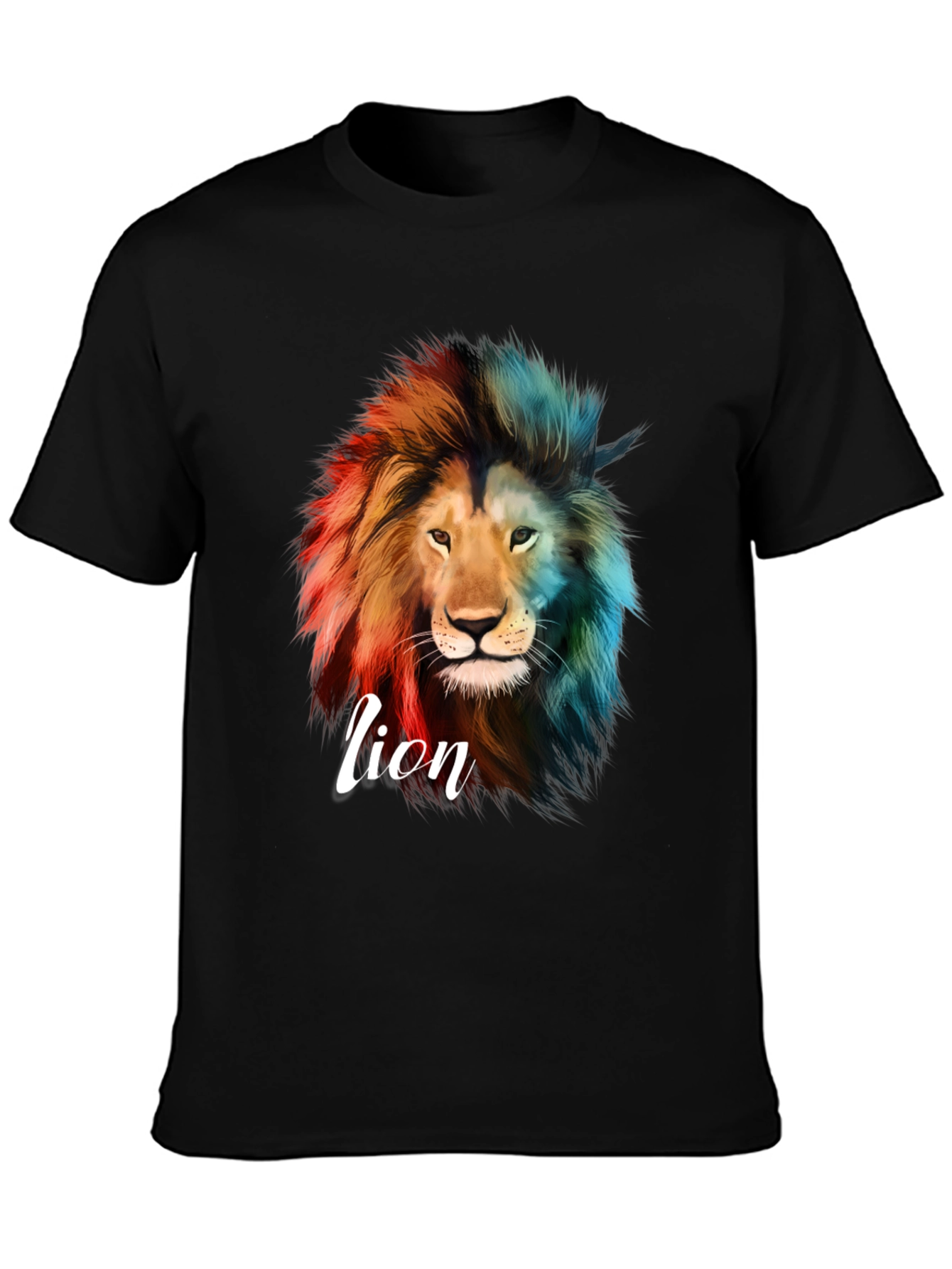 Lion Graphic Print T-Shirt - Bold Statement Tee
