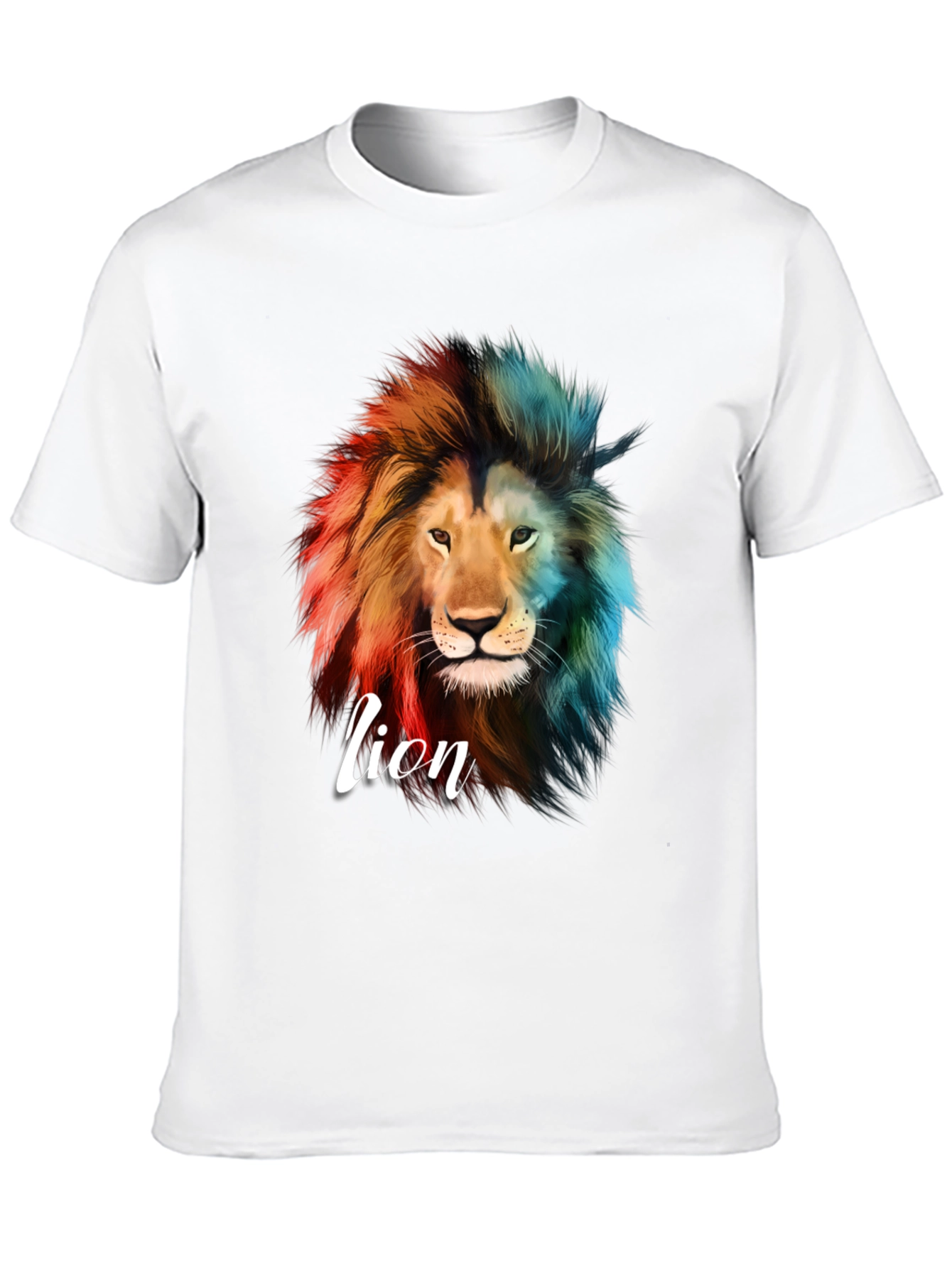 Lion Graphic Print T-Shirt - Bold Statement Tee
