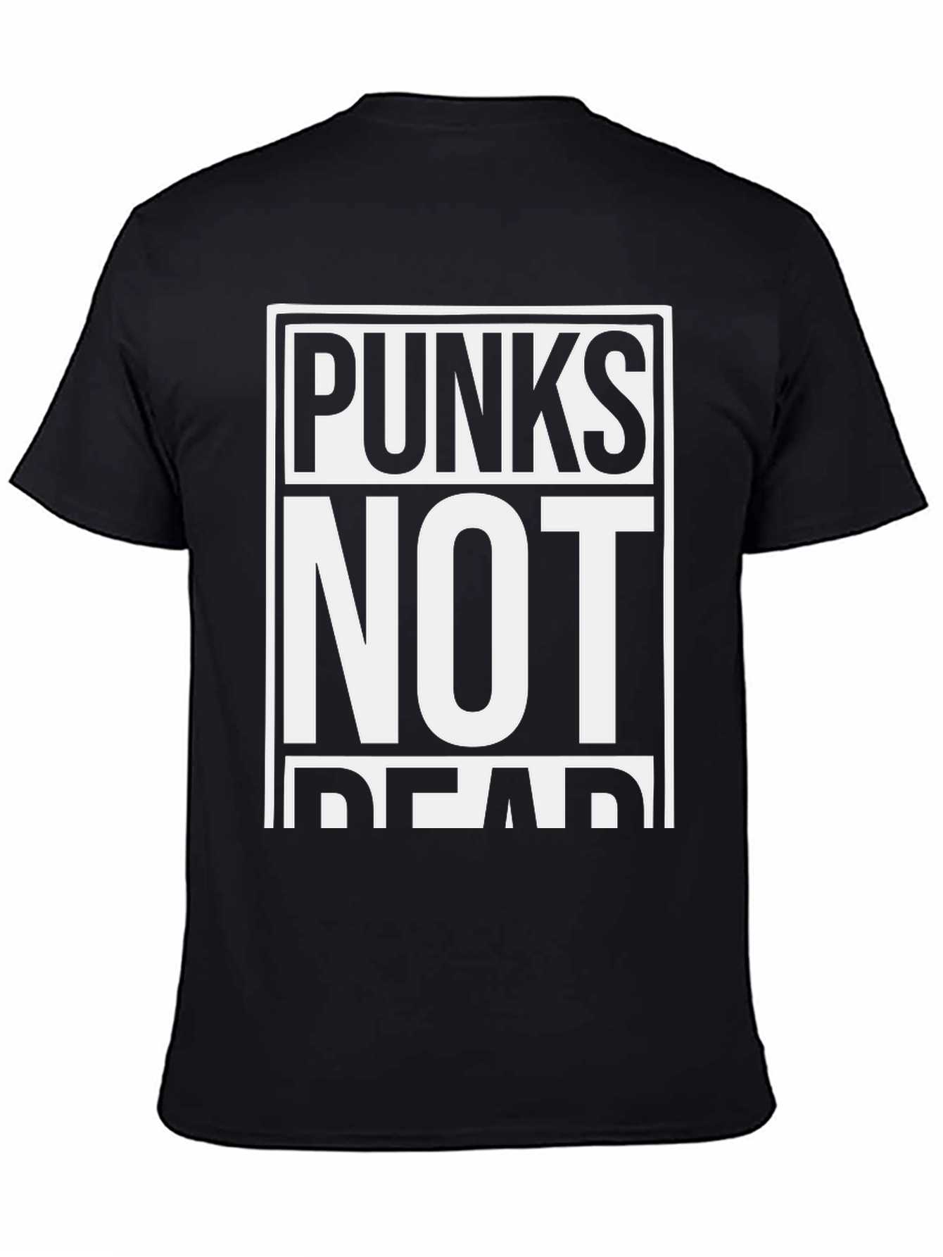 Punks Not Dead Black Graphic T-Shirt