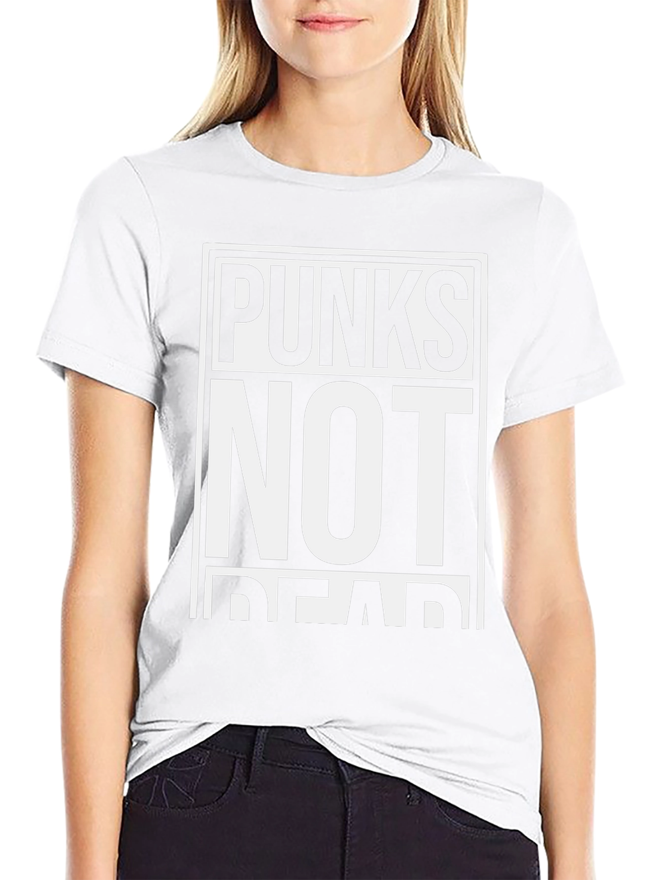 Punks Not Dead Black Graphic T-Shirt
