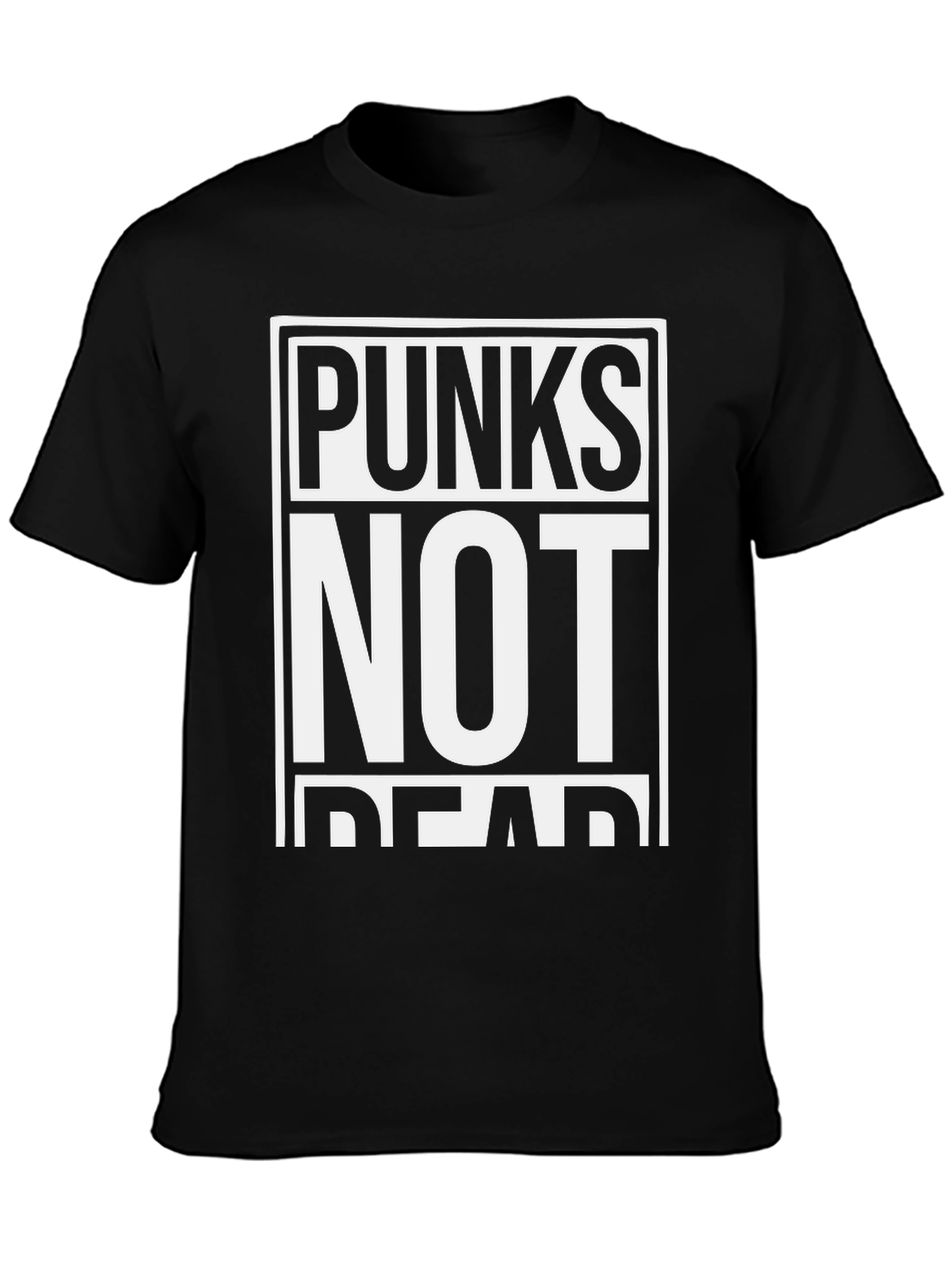 Punks Not Dead Black Graphic T-Shirt