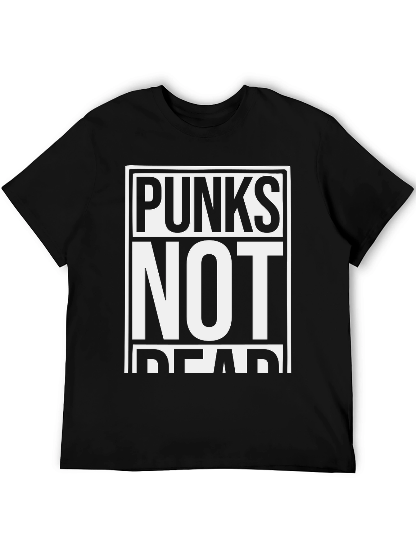 Punks Not Dead Black Graphic T-Shirt