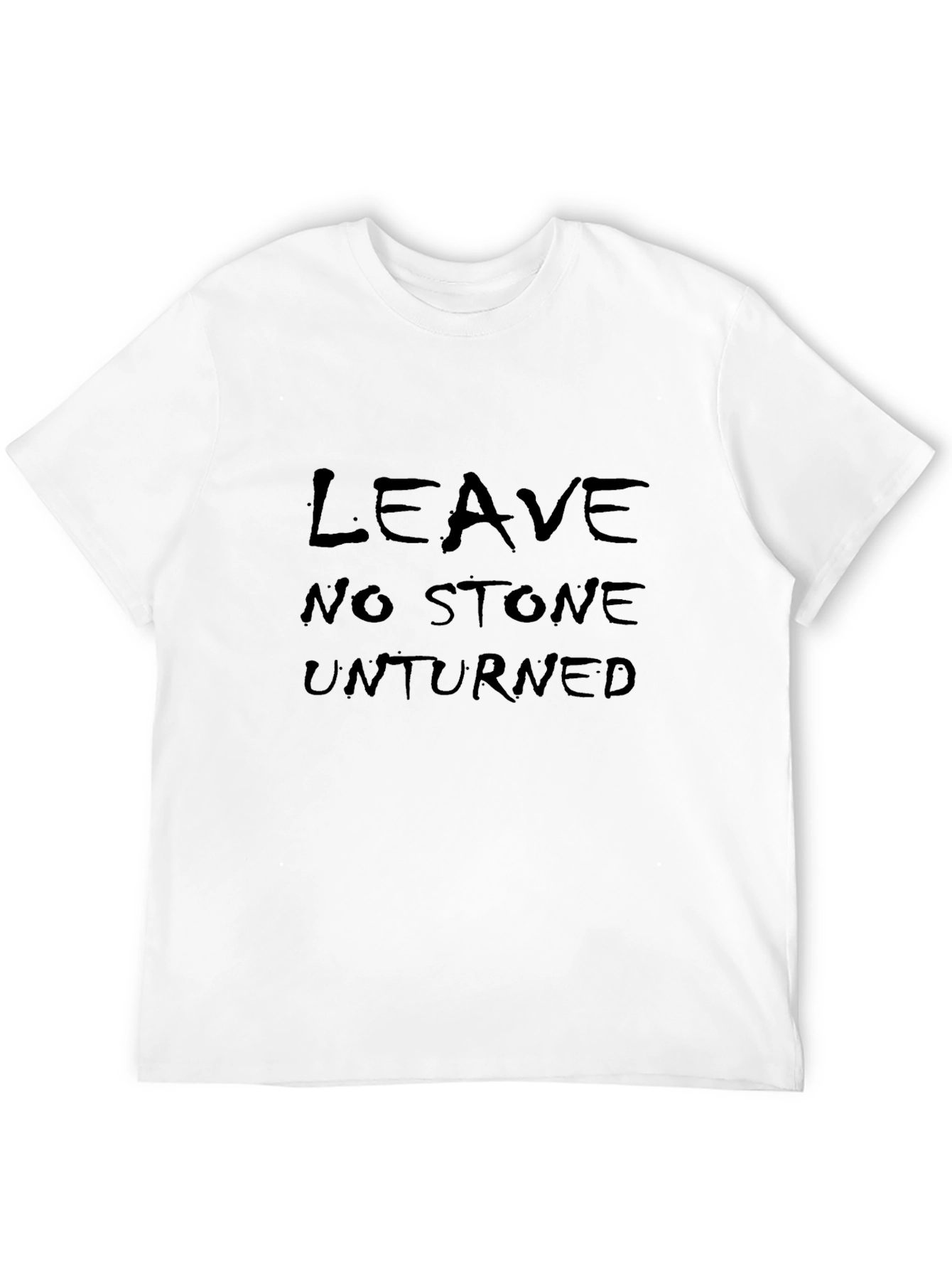 Leave No Stone Unturned Black Graphic Tee