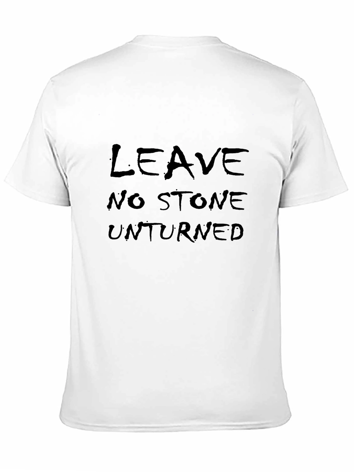 Leave No Stone Unturned Black Graphic Tee