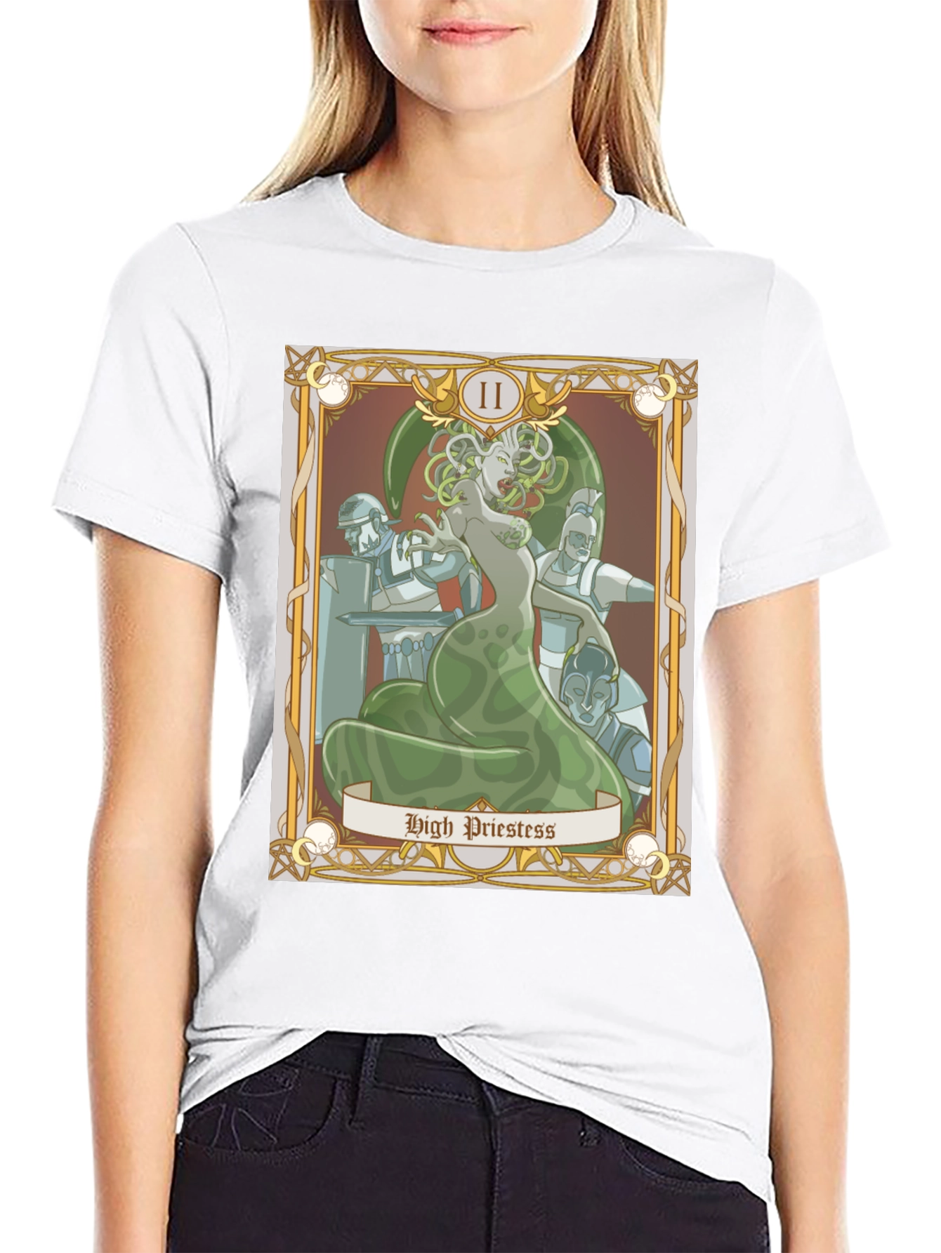Medusa High Priestess Tarot Card Graphic Tee