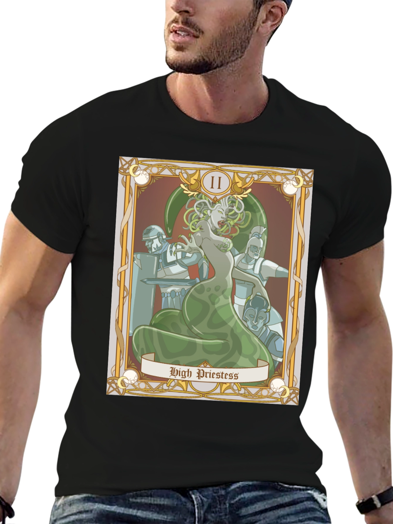 Medusa High Priestess Tarot Card Graphic Tee