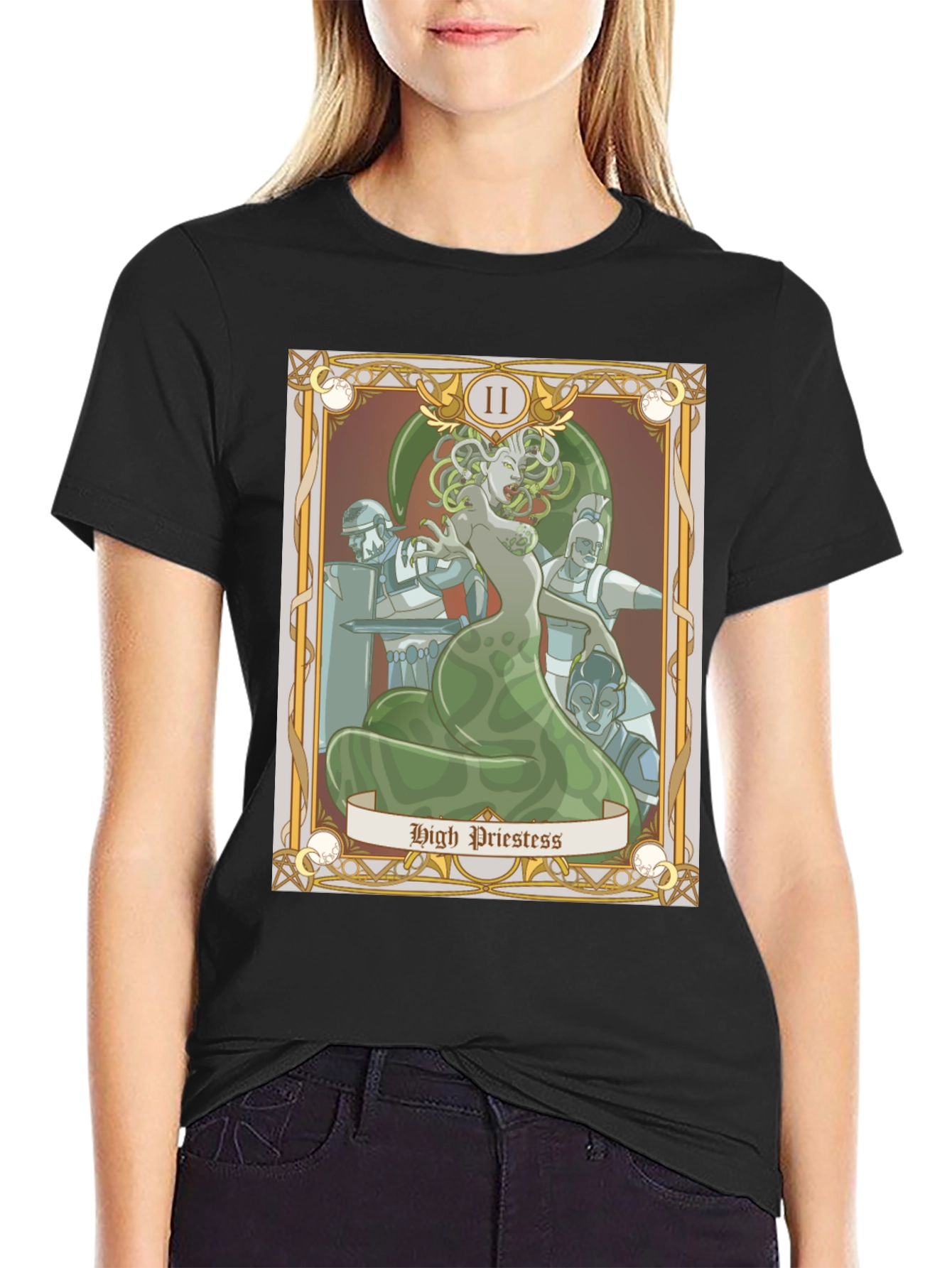 Medusa High Priestess Tarot Card Graphic Tee