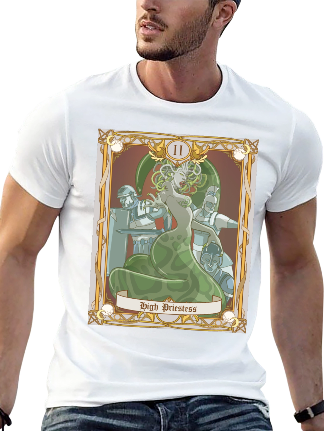 Medusa High Priestess Tarot Card Graphic Tee