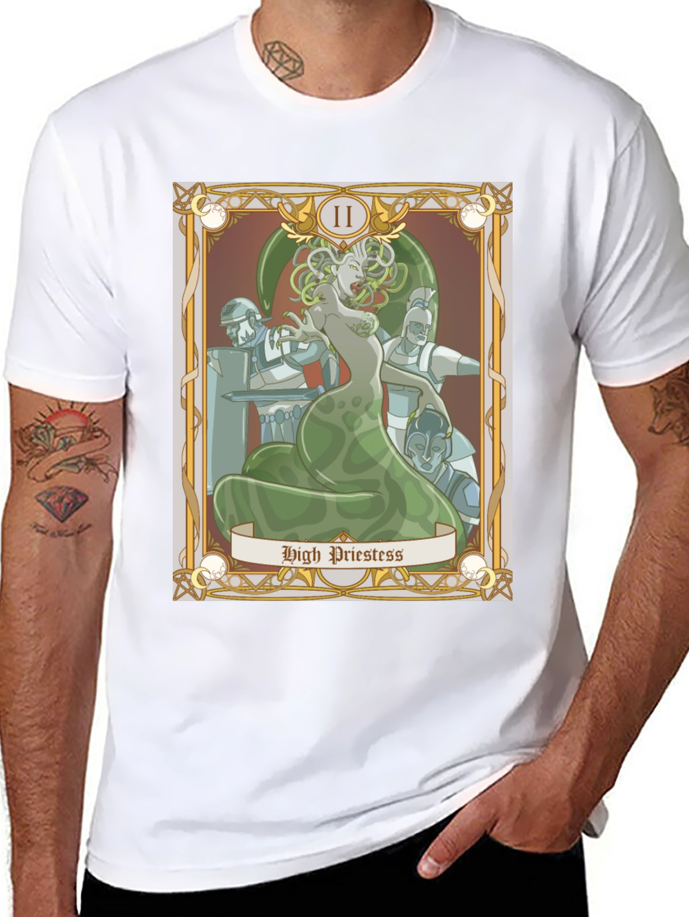 Medusa High Priestess Tarot Card Graphic Tee