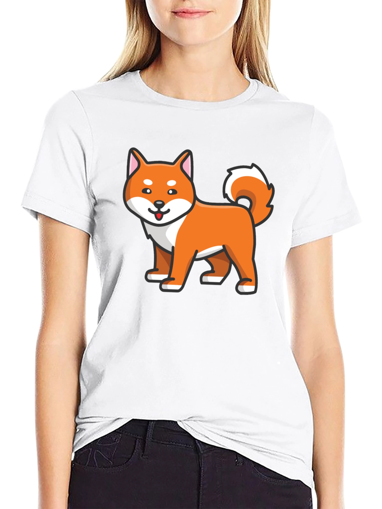 Cute Shiba Inu Dog Graphic T-Shirt