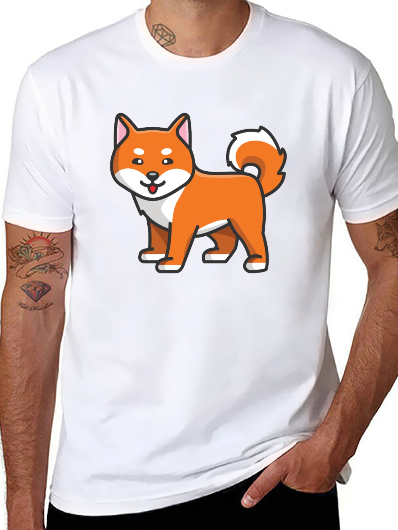 Cute Shiba Inu Dog Graphic T-Shirt