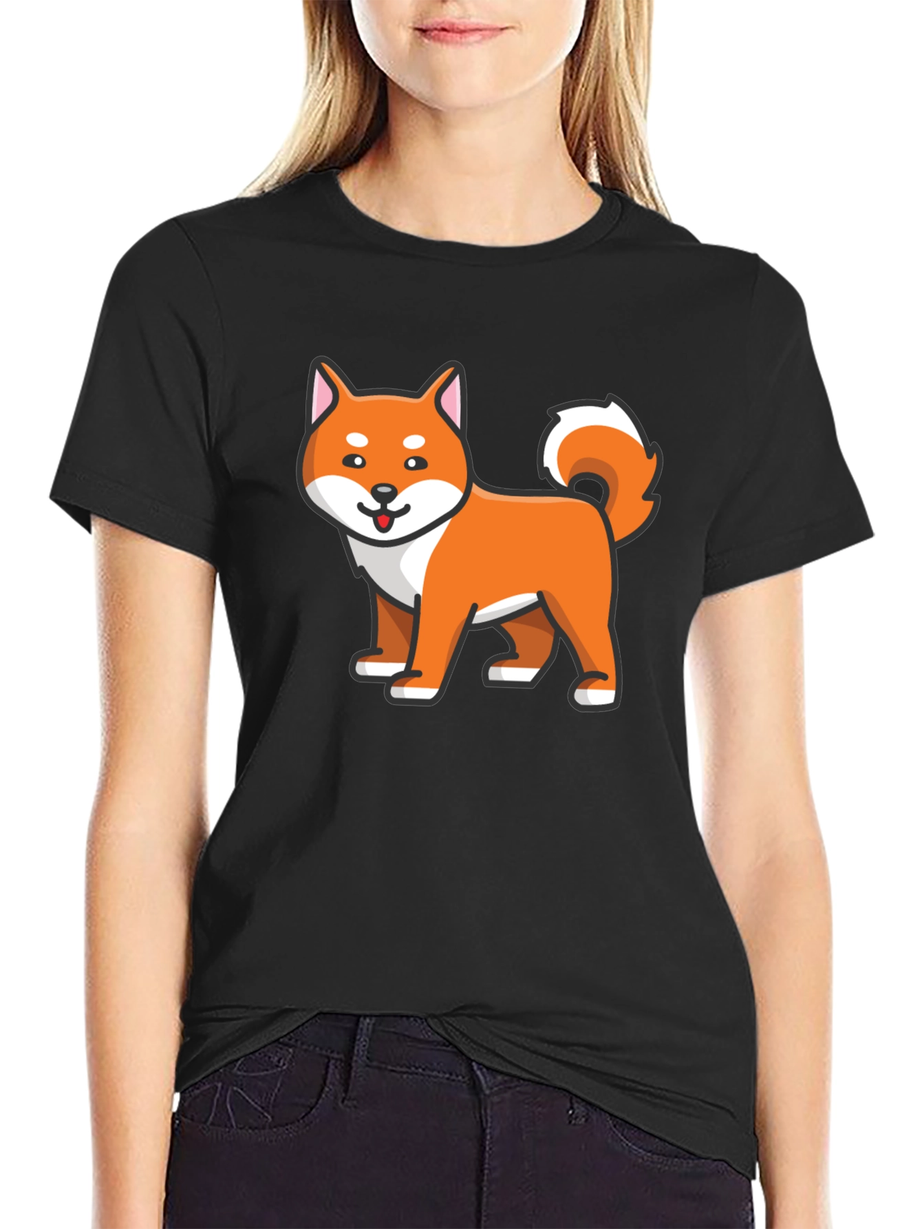 Cute Shiba Inu Dog Graphic T-Shirt