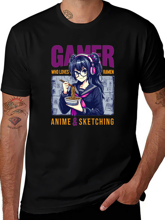 Gamer Anime Ramen Lover Graphic Tee