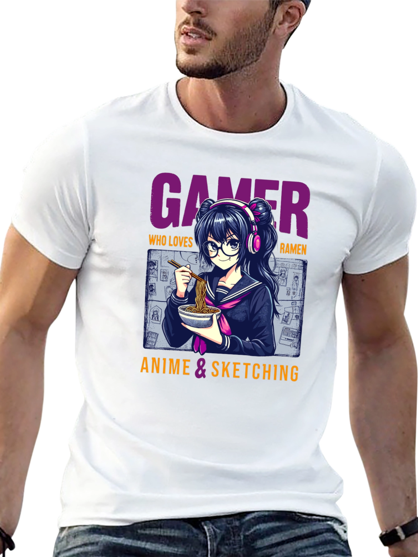 Gamer Anime Ramen Lover Graphic Tee