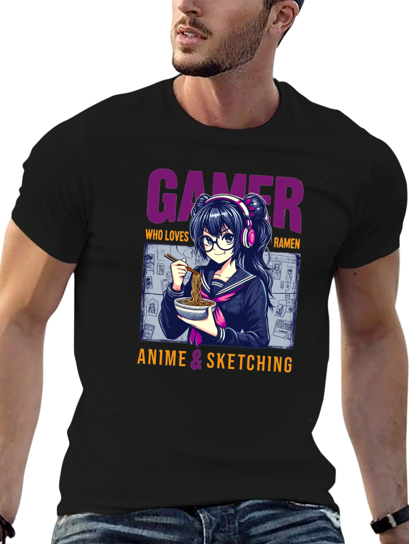 Gamer Anime Ramen Lover Graphic Tee
