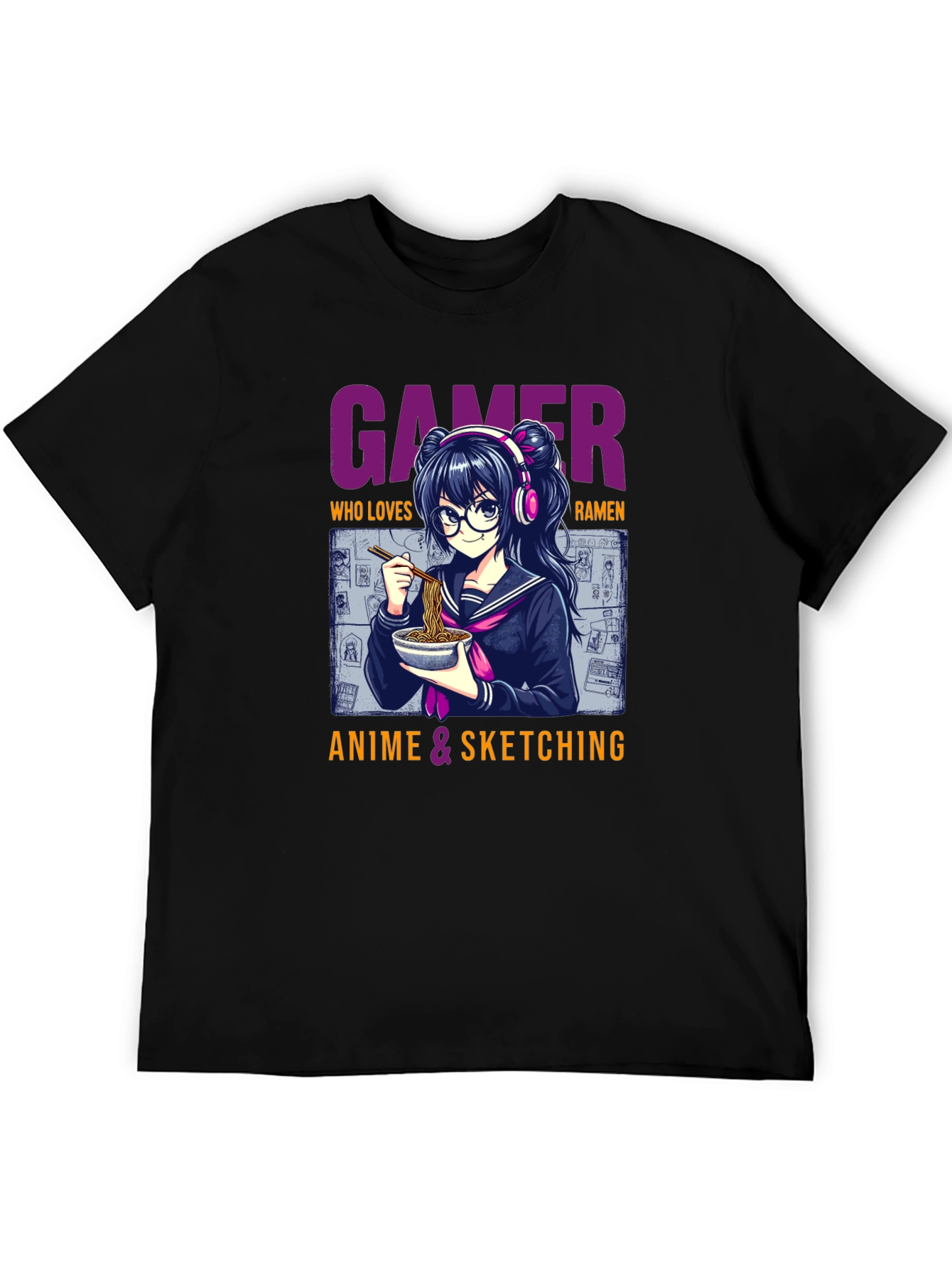 Gamer Anime Ramen Lover Graphic Tee