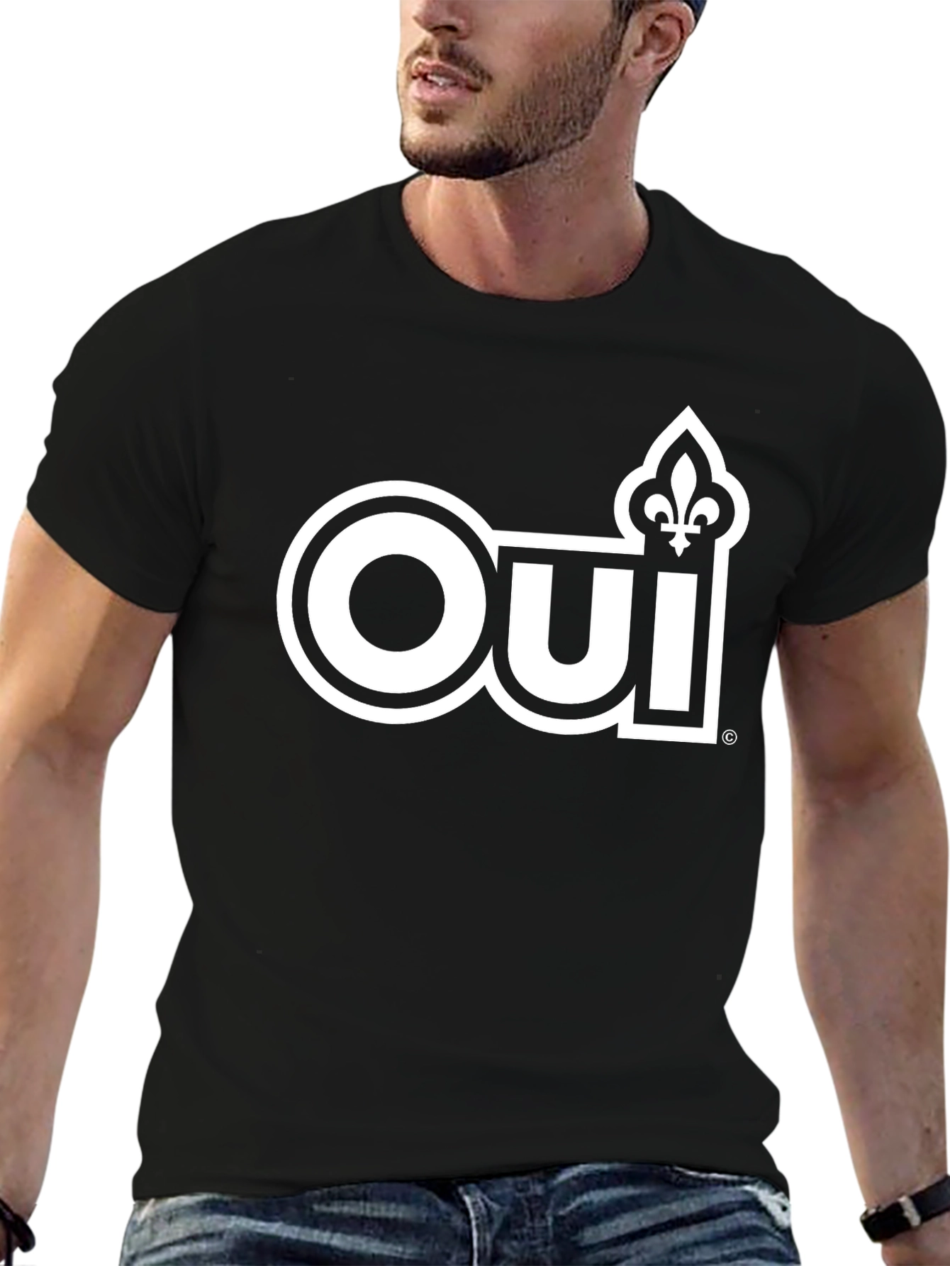 Oui Fleur-de-Lis Graphic Tee - Black