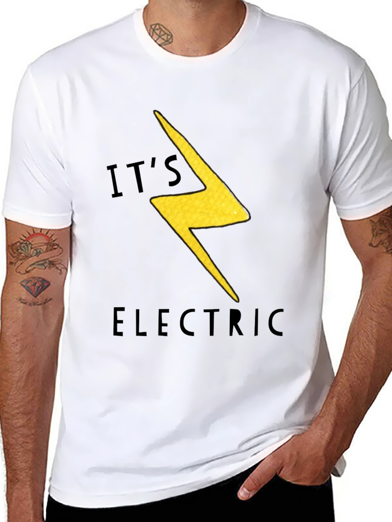 Its Electric Bolt T-Shirt - Black Graphic Tee