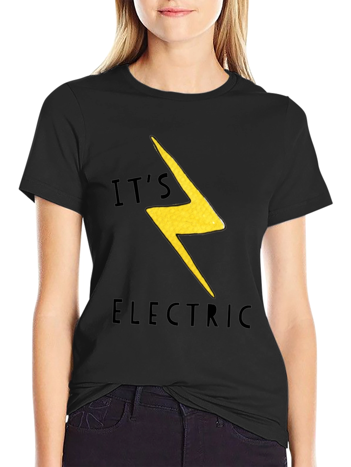 Its Electric Bolt T-Shirt - Black Graphic Tee