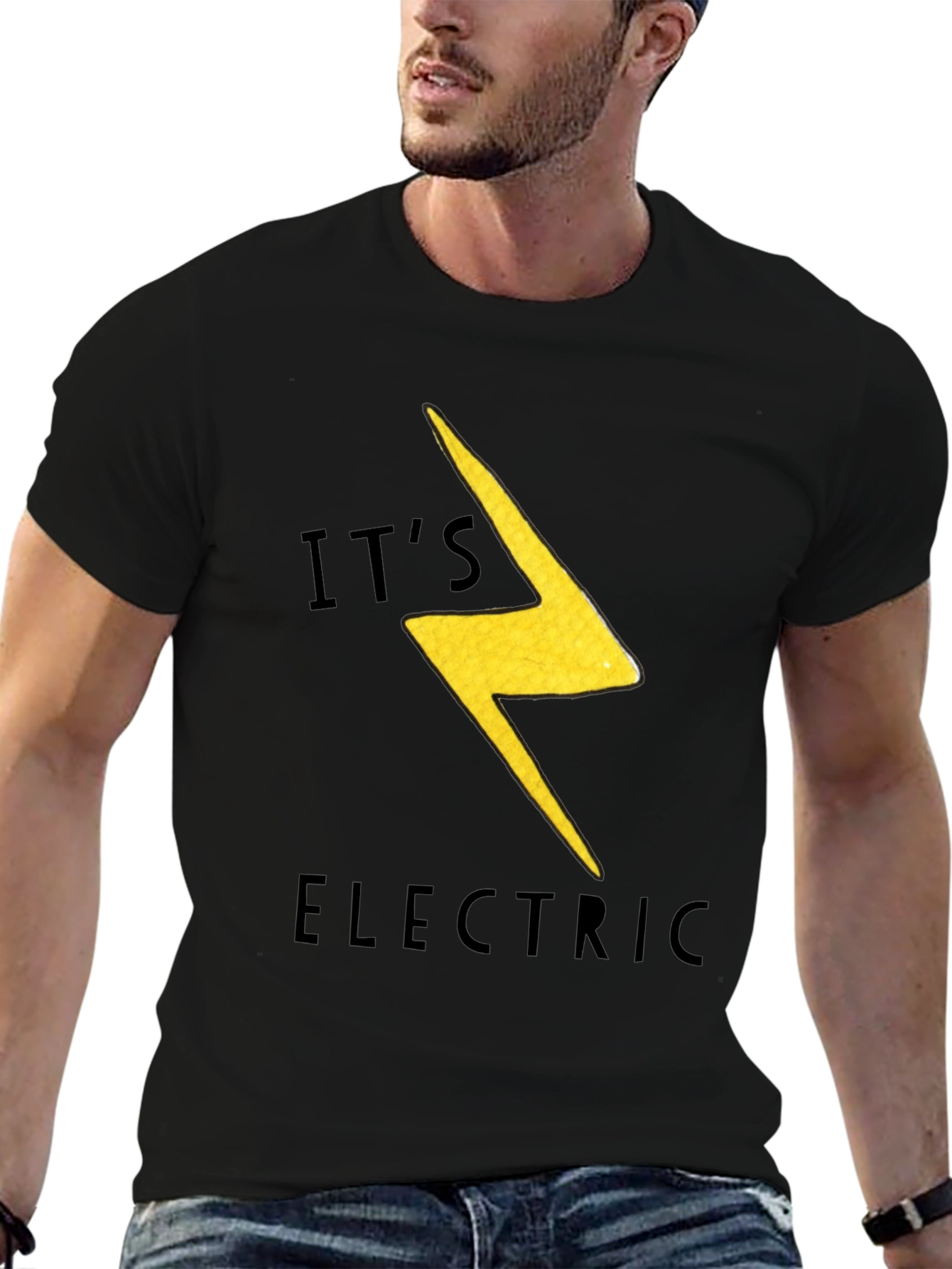 Its Electric Bolt T-Shirt - Black Graphic Tee