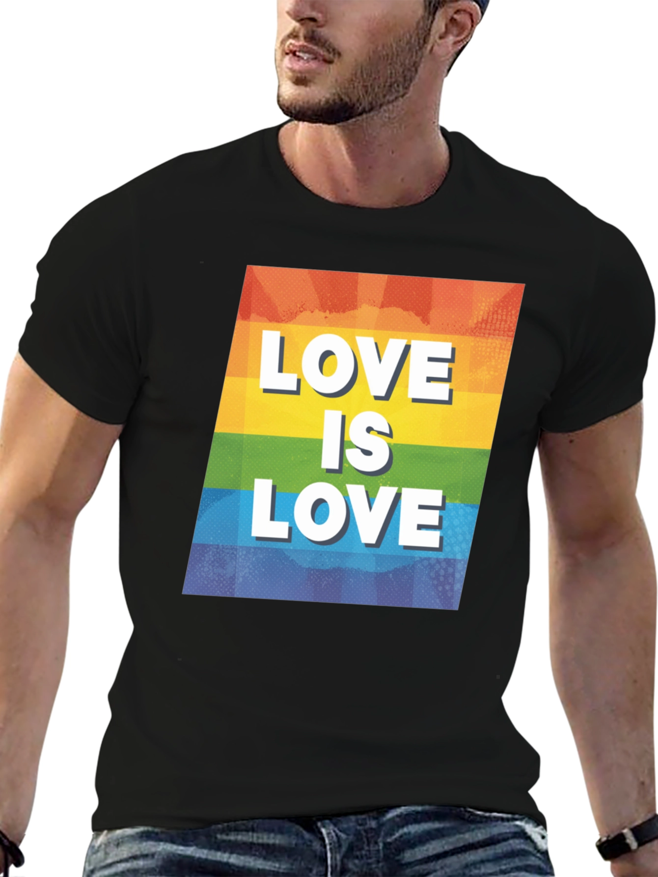 Love is Love Graphic T-Shirt - Pride LGBTQ+ Rainbow