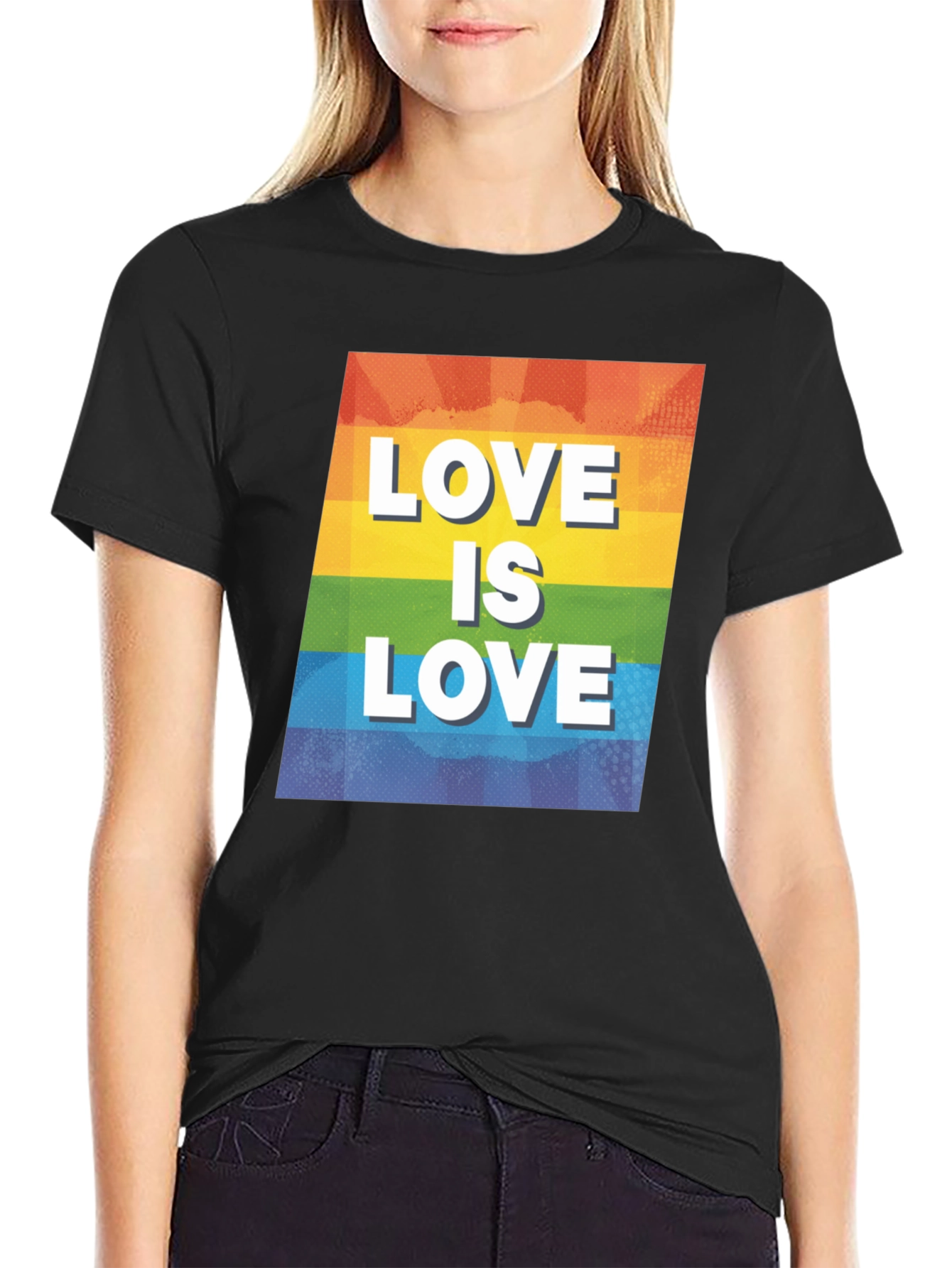 Love is Love Graphic T-Shirt - Pride LGBTQ+ Rainbow