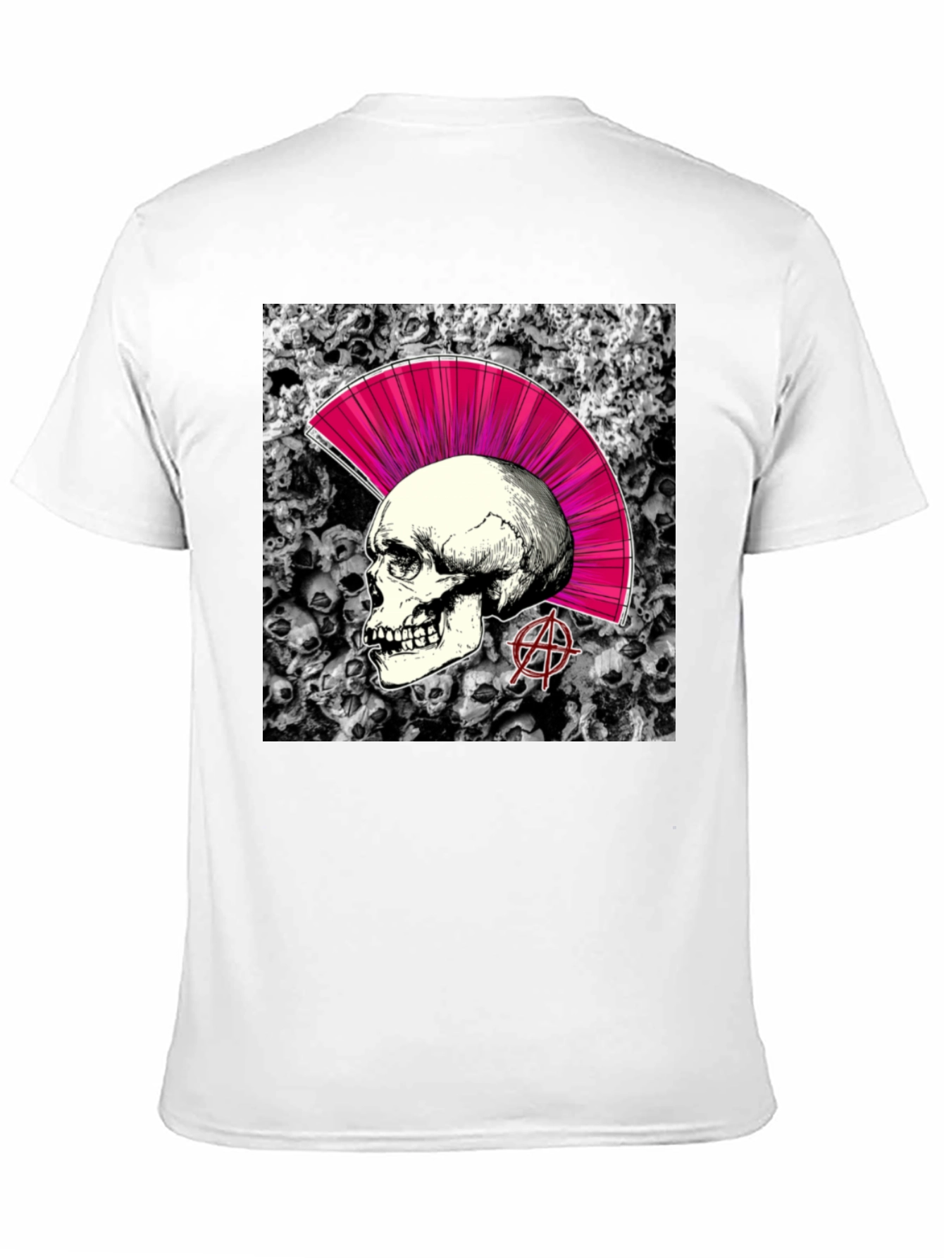 Skull Punk Graphic T-Shirt - Black